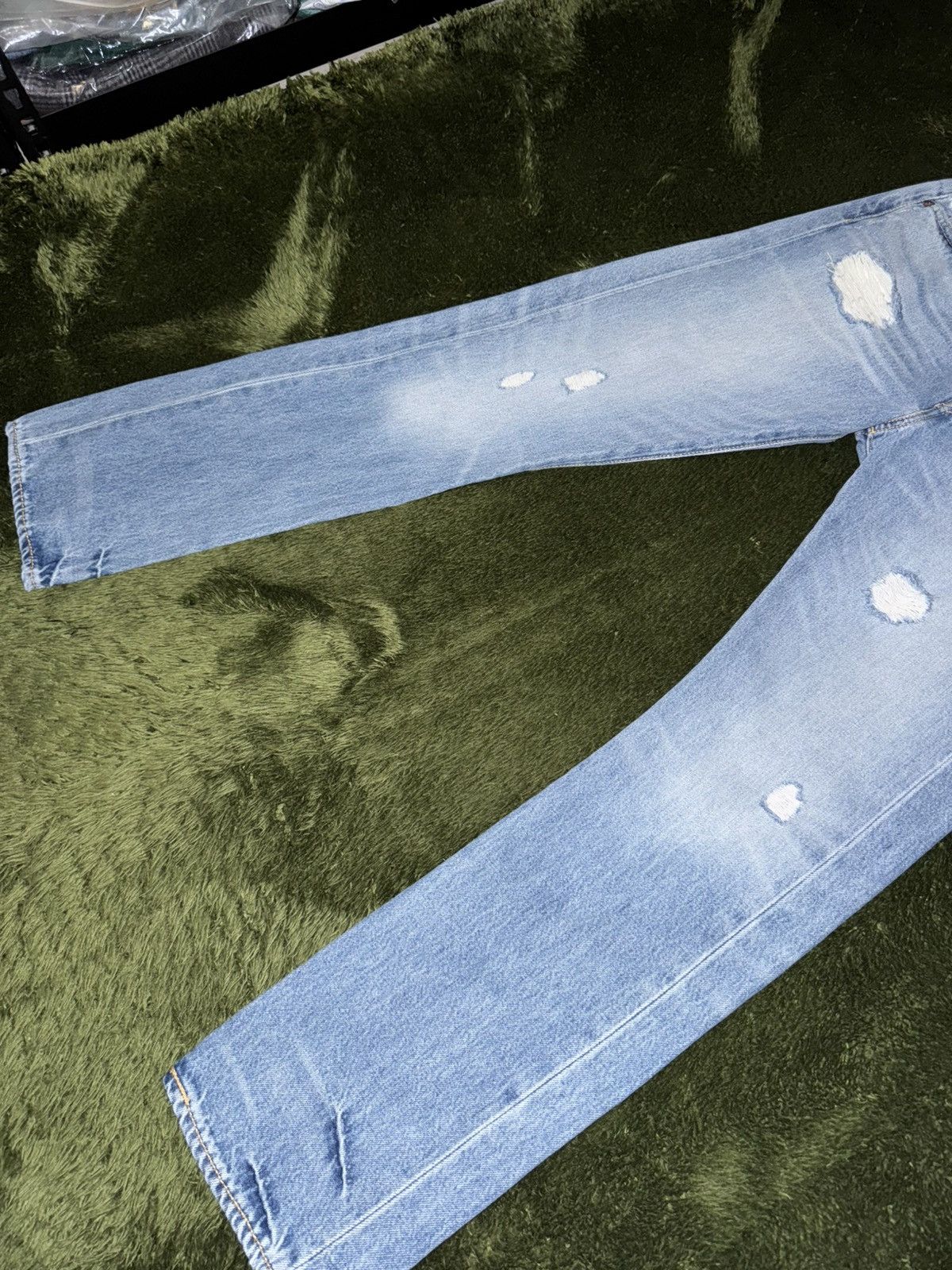 Levi's [W30/L30] Levi’s 501 Distressed Light Indigo Denim Pants Size US 30 / EU 46 - 6 Thumbnail
