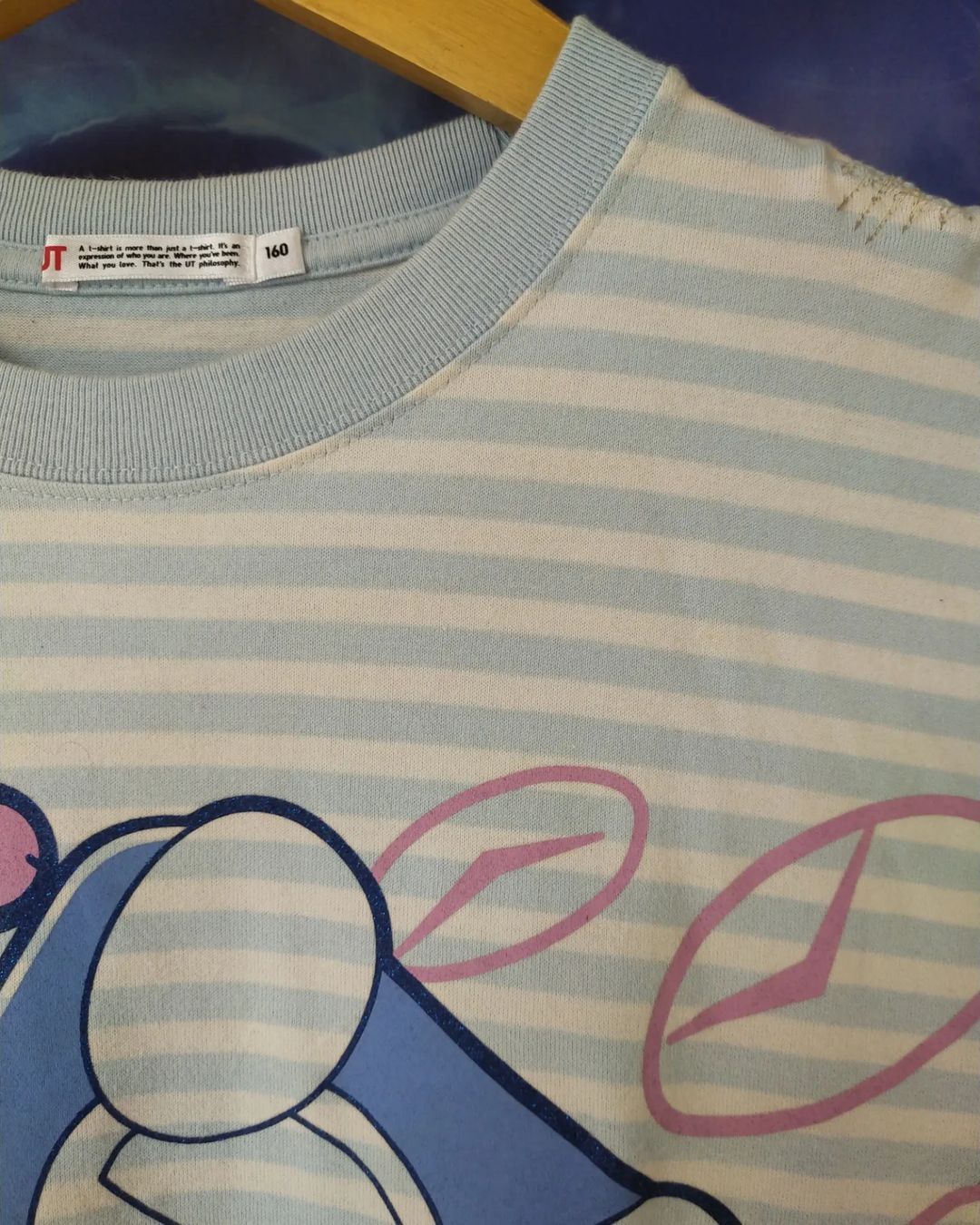 Anime × Japanese Brand × Uniqlo Doraemon x Uniqlo Big Print Stripes Blue Anime Tees Size US M / EU 48-50 / 2 - 5 Thumbnail