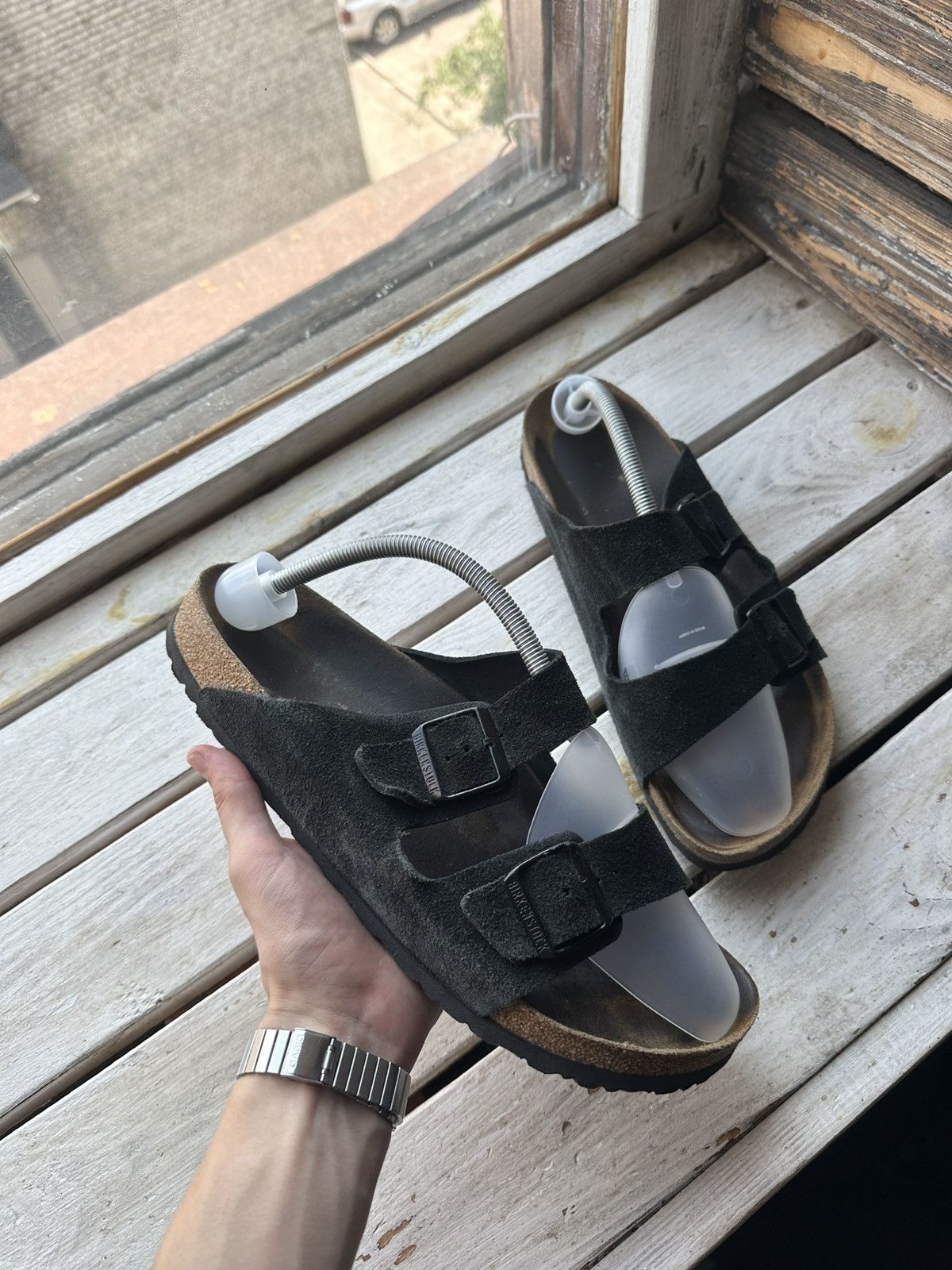 Birkenstock 🚨Vintage Birkenstock 46 black Luxe Sandals rare slides Size US 13 / EU 46 - 1 Thumbnail