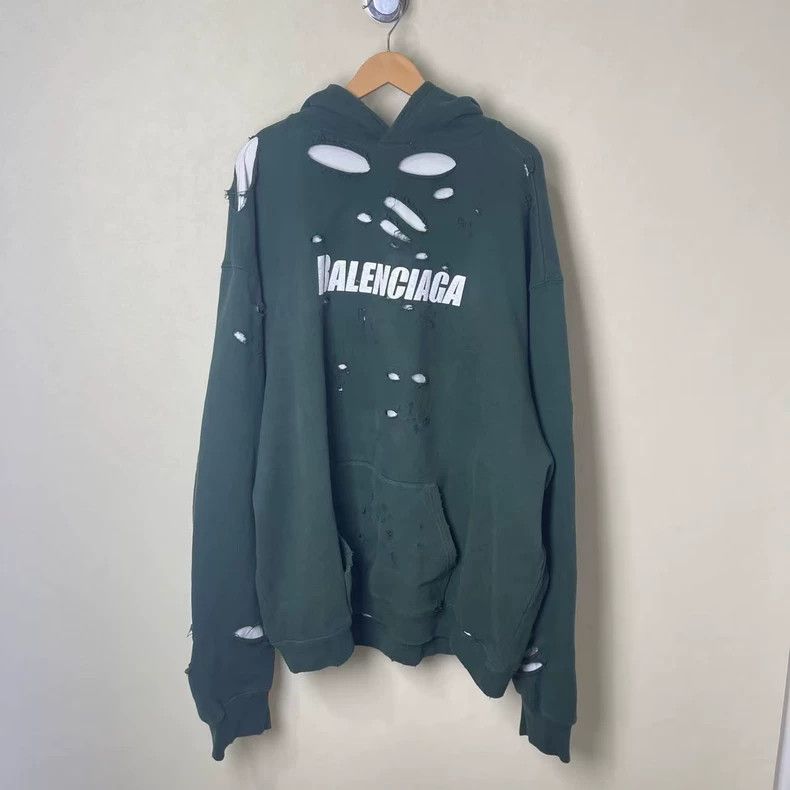 Balenciaga Distressed Logo Sweatshirt - dmc