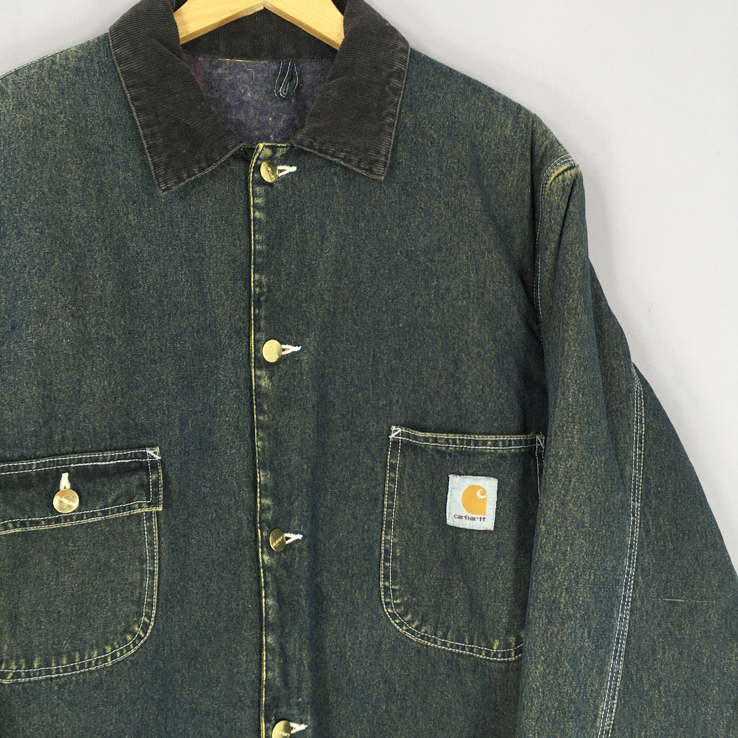 Carhartt × Carhartt Wip Vintage Carhartt Denim Jeans Workwear Jacket XLarge Size US XL / EU 56 / 4 - 2 Thumbnail