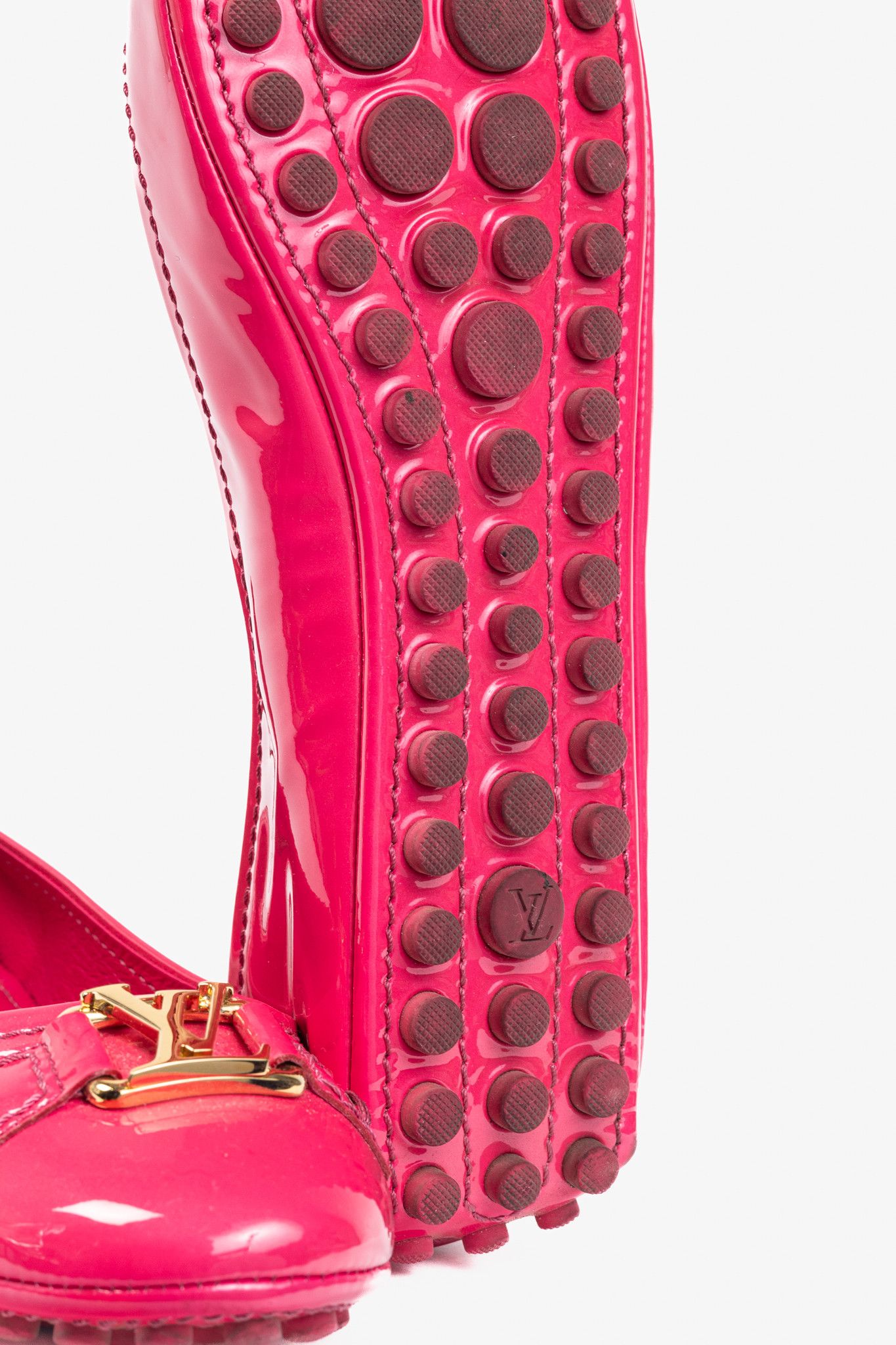 Louis Vuitton Louis Vuitton Rose Pop LV Oxford Patent Ballerina Flats Size US 8.5 / IT 38.5 - 6 Thumbnail