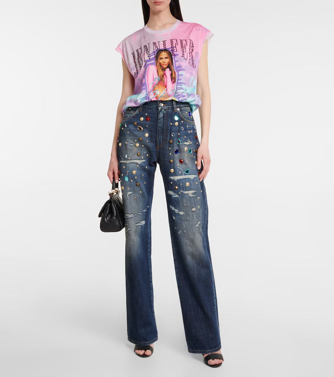 Dolce & Gabbana o1y0925 Crewneck T-Shirt in Multicolor Size XS / US 0-2 / IT 36-38 - 4 Thumbnail