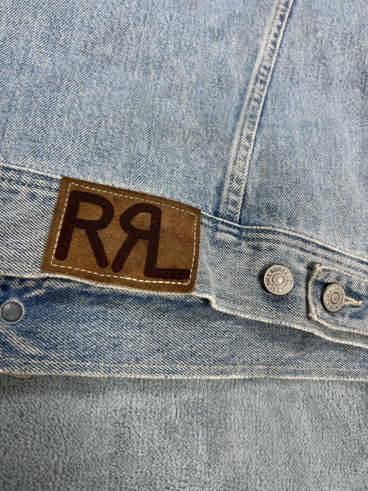 RRL Ralph Lauren Vintage Double RL Trucker Denim Jacket. J054 Size US L / EU 52-54 / 3 - 12 Thumbnail