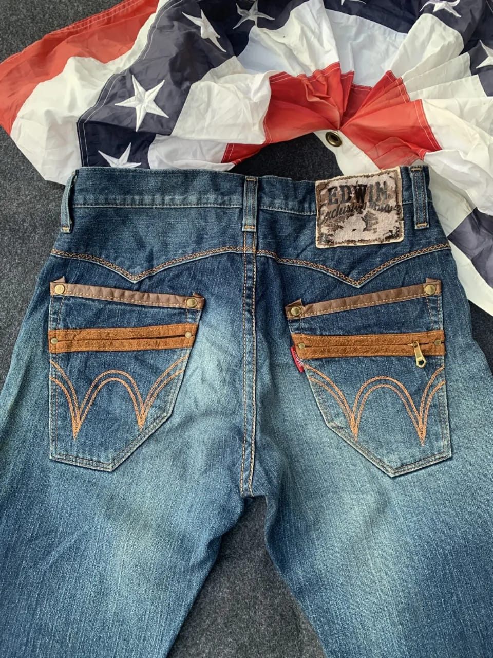 Edwin Distressed Edwin Vintage Denim – Faded Blue Wash Size US 32 / EU 48 - 9 Thumbnail