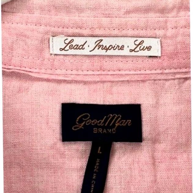 Vintage Good Man Shirt Adult Large Pink Polo Short Sleeve Rugby Mens 100% Cotton Pocket Size US L / EU 52-54 / 3 - 3 Thumbnail