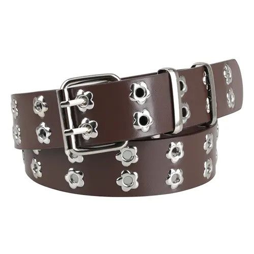 Designer Modern Vintage Belt Riveted Belts Menswear Accessories Size ONE SIZE - 4 Thumbnail