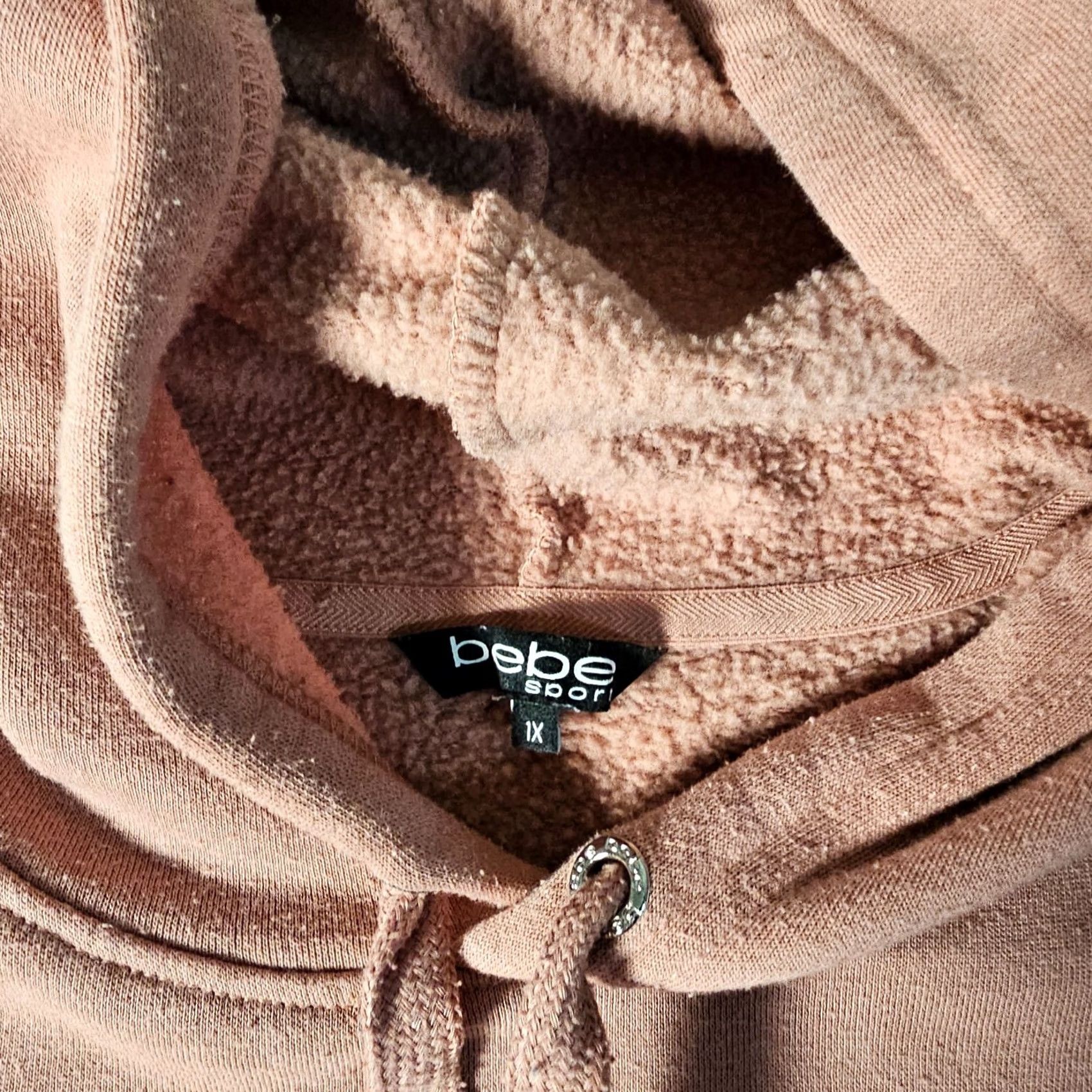 Bebe Bebe Sports Pink Pullover Hoodie 1X Women’s Junior Size Hoodie Adjustable Hood Pocket Center Spellout Long Sleeve Size XL / US 12-14 / IT 48-50 - 3 Thumbnail