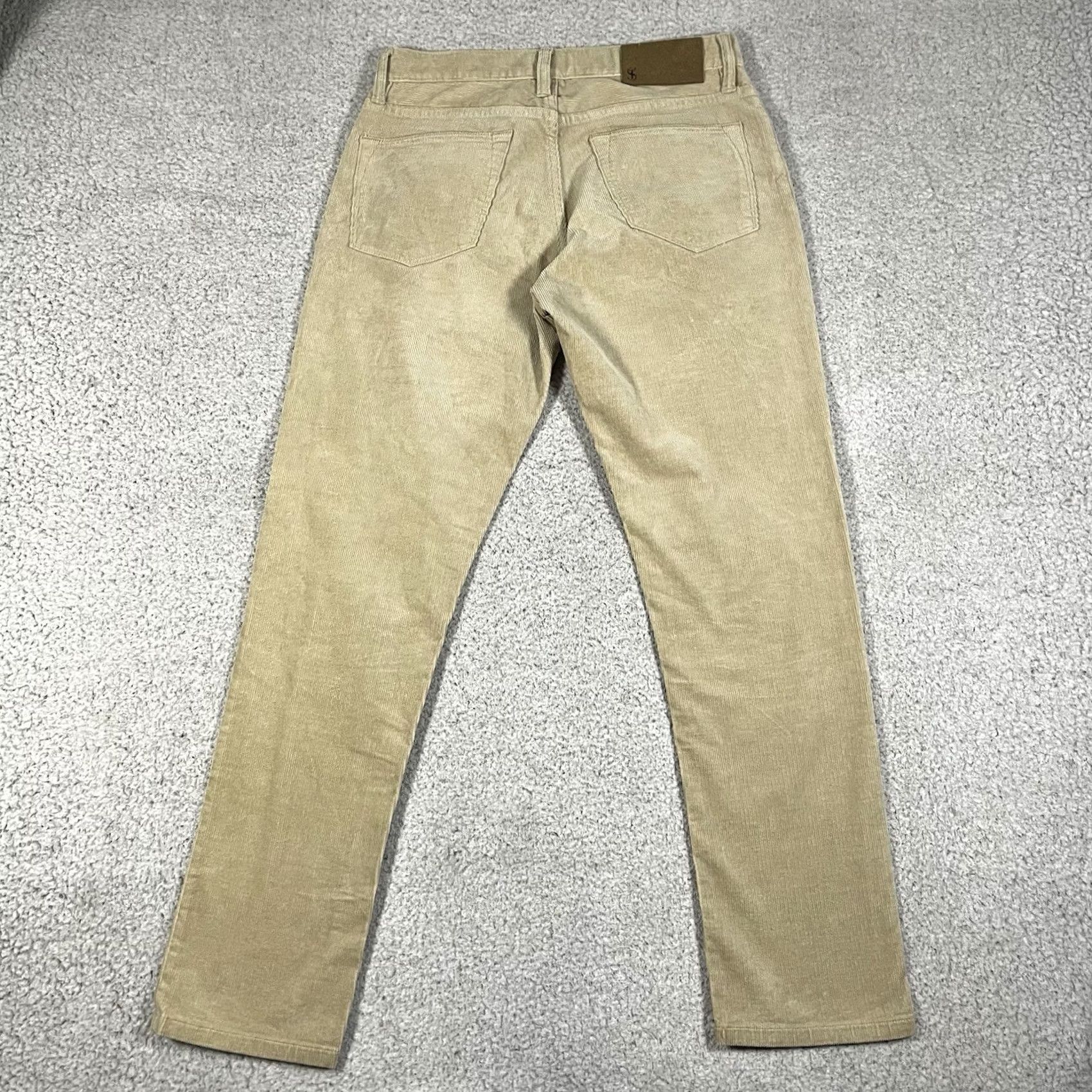 Todd Snyder Todd Snyder Pants Mens 29x30 Beige Corduroy Slim Fit Stretch 5 Pocket Chino Casual Size US 29 - 4 Thumbnail