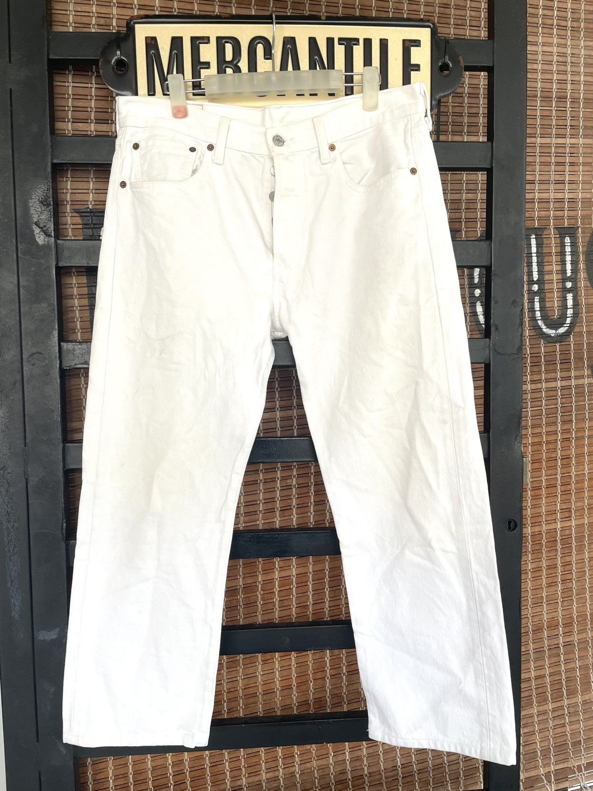 Levi's × Levi's Vintage Clothing × Vintage Levi’s 501 White Jeans Made in Mexico Size US 34 / EU 50 - 2 Thumbnail