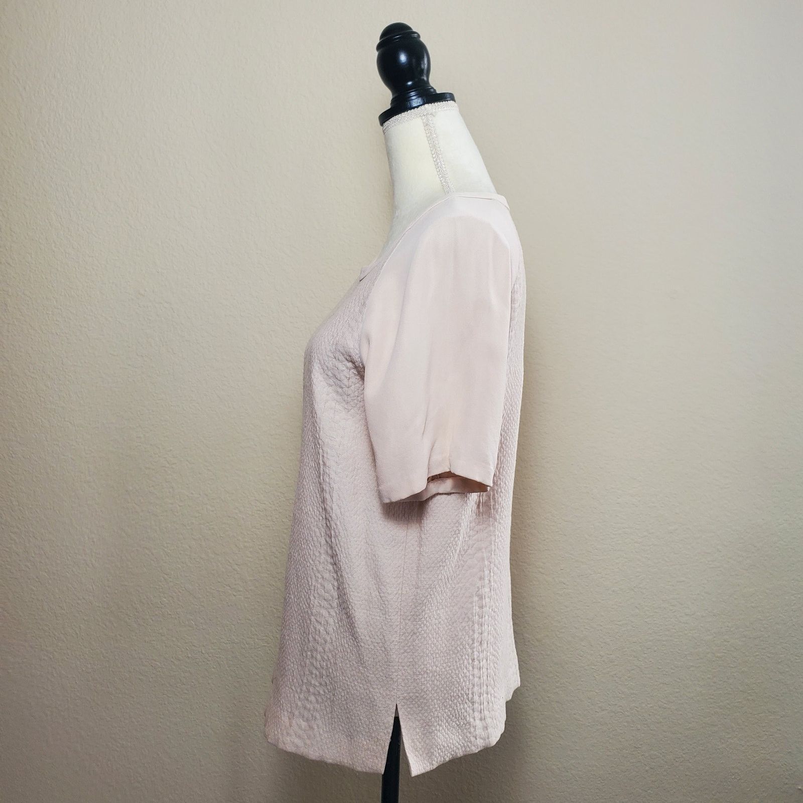 Vince Vince Pink Textured Blouse Medium Size M / US 6-8 / IT 42-44 - 4 Thumbnail