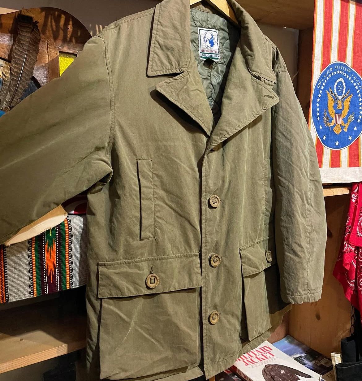 Nigel Cabourn Vintage 90s Nigel Cabourn 1943 Us Army Mackinaw Coat Size US XL / EU 56 / 4 - 4 Thumbnail