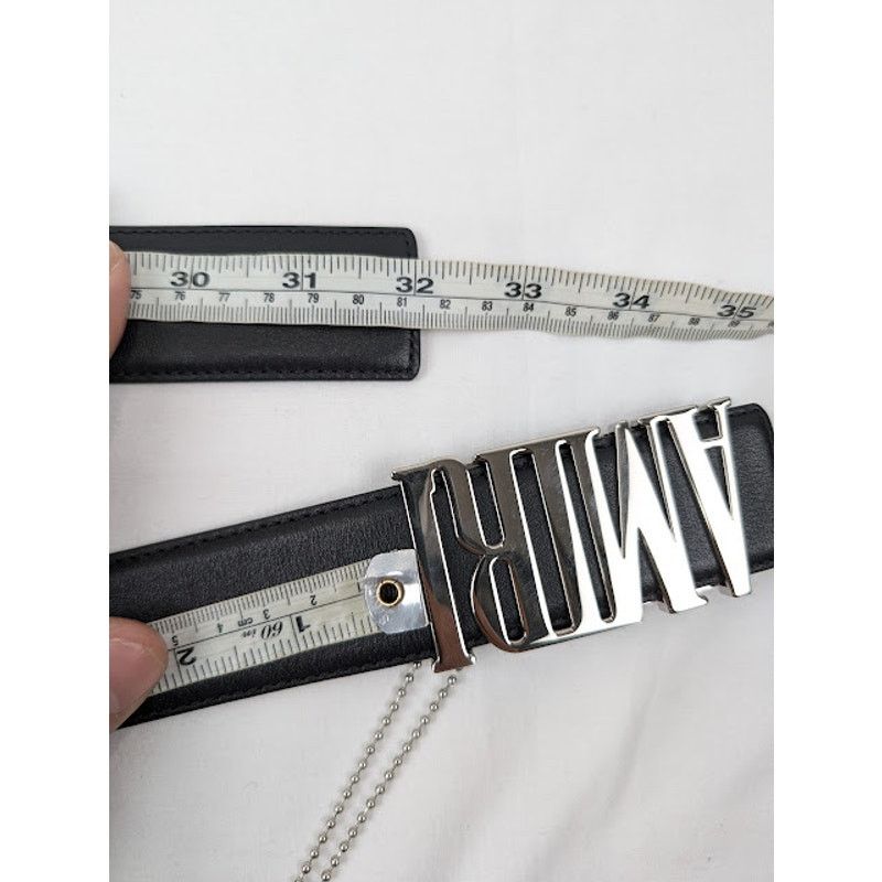 Amiri o1rshd1 Size: 70 / Core 4cm Nappa Belt in Black Size 26 - 14 Thumbnail