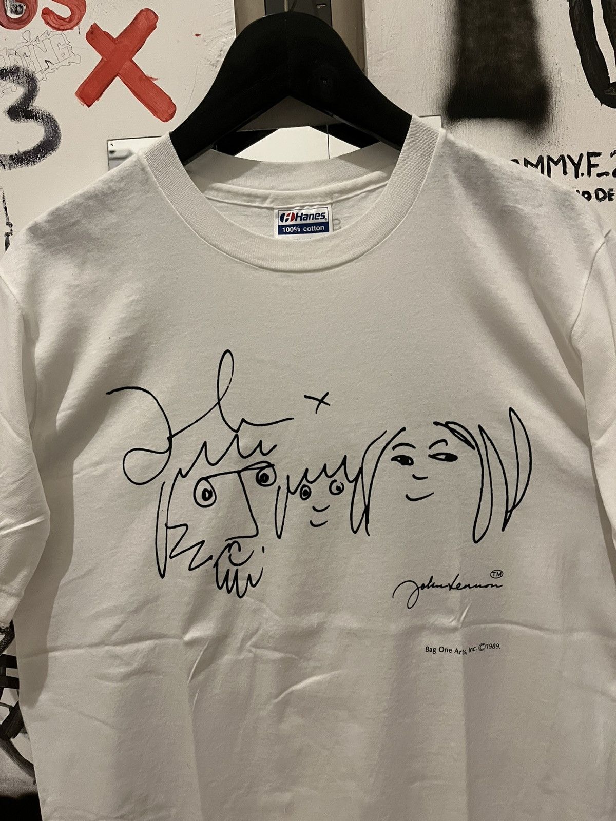 Vintage Vintage john lennon drawing 80s Size US M / EU 48-50 / 2 - 4 Thumbnail