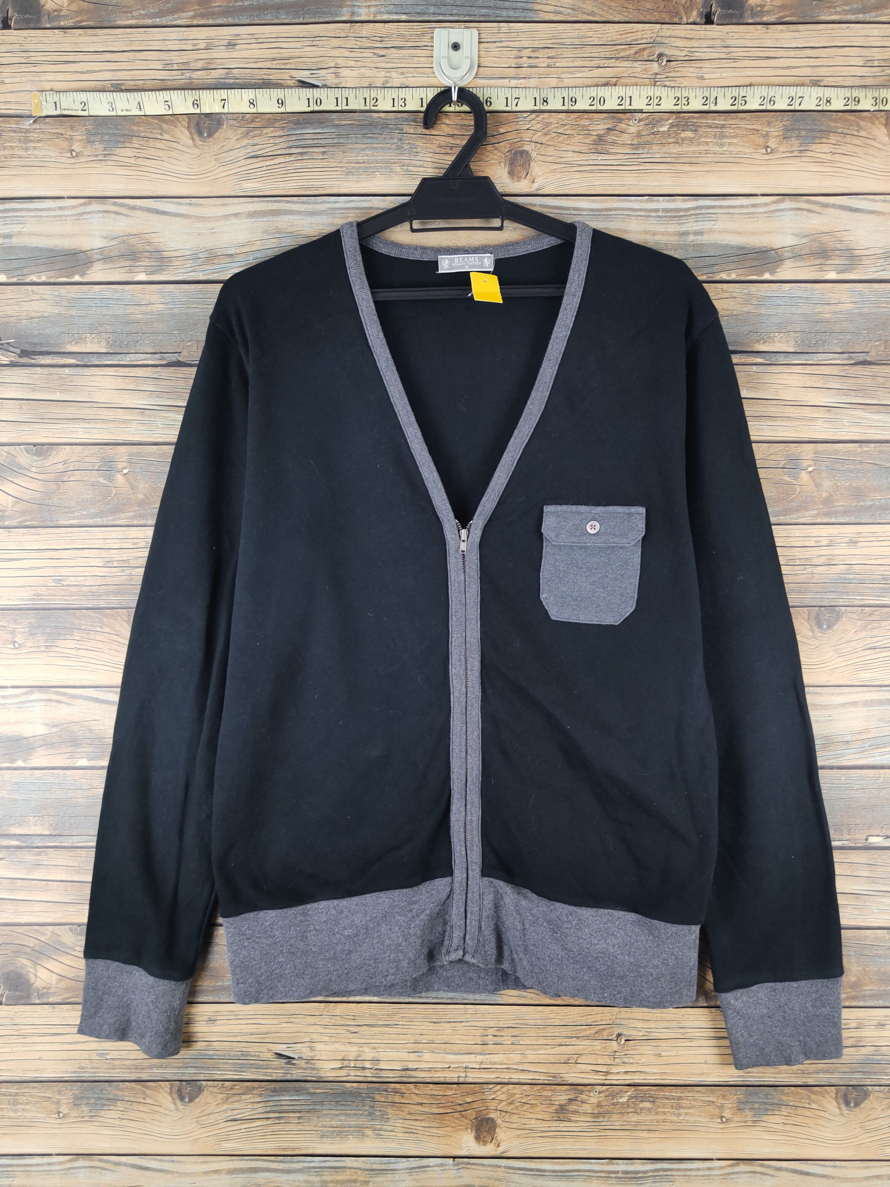 Japanese Brand DL Beams Black Cardigan streetwear japan #2471 Size US M / EU 48-50 / 2 - 1 Thumbnail