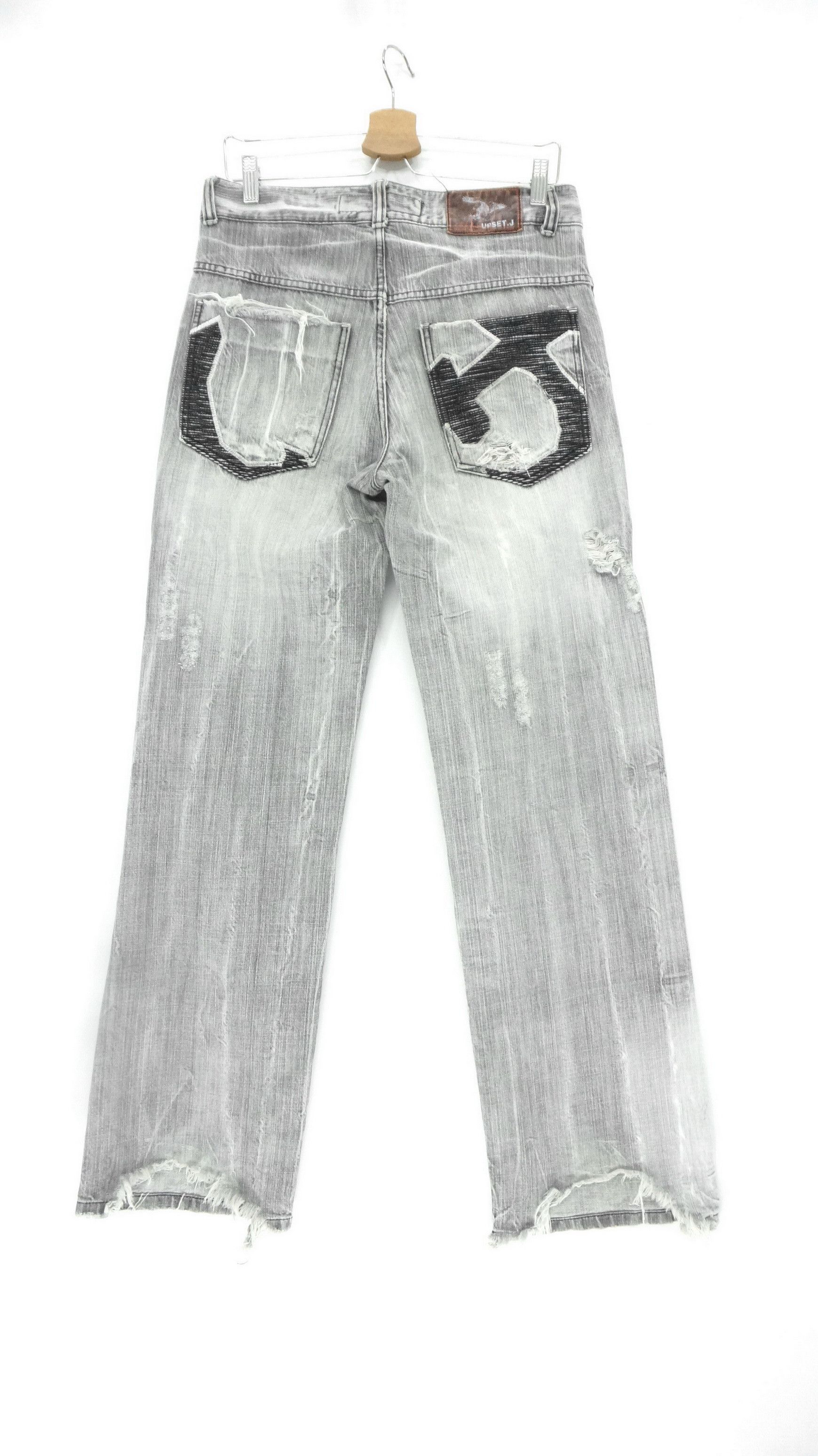 Japanese Brand UPSET Jeans Vintage Distressed Denim Size US 30 / EU 46 - 1 Thumbnail