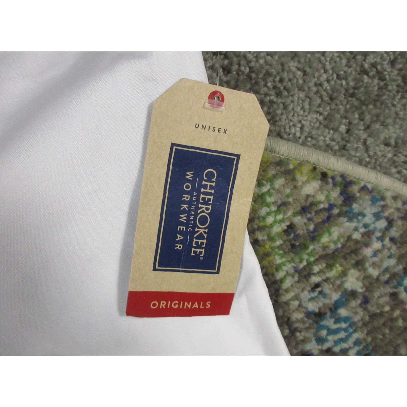 Cherokee Cherokee Workwear Scrub Pants Adult L White Solid Drawstring Cargo NEW NWT Unisex Size US 33 - 5 Thumbnail