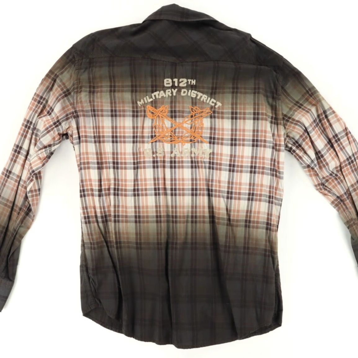 Vintage Indigo Syndikat USA Army Dip Dyed Pearl Snap Cotton Plaid Shirt XL Men Size US XL / EU 56 / 4 - 4 Thumbnail