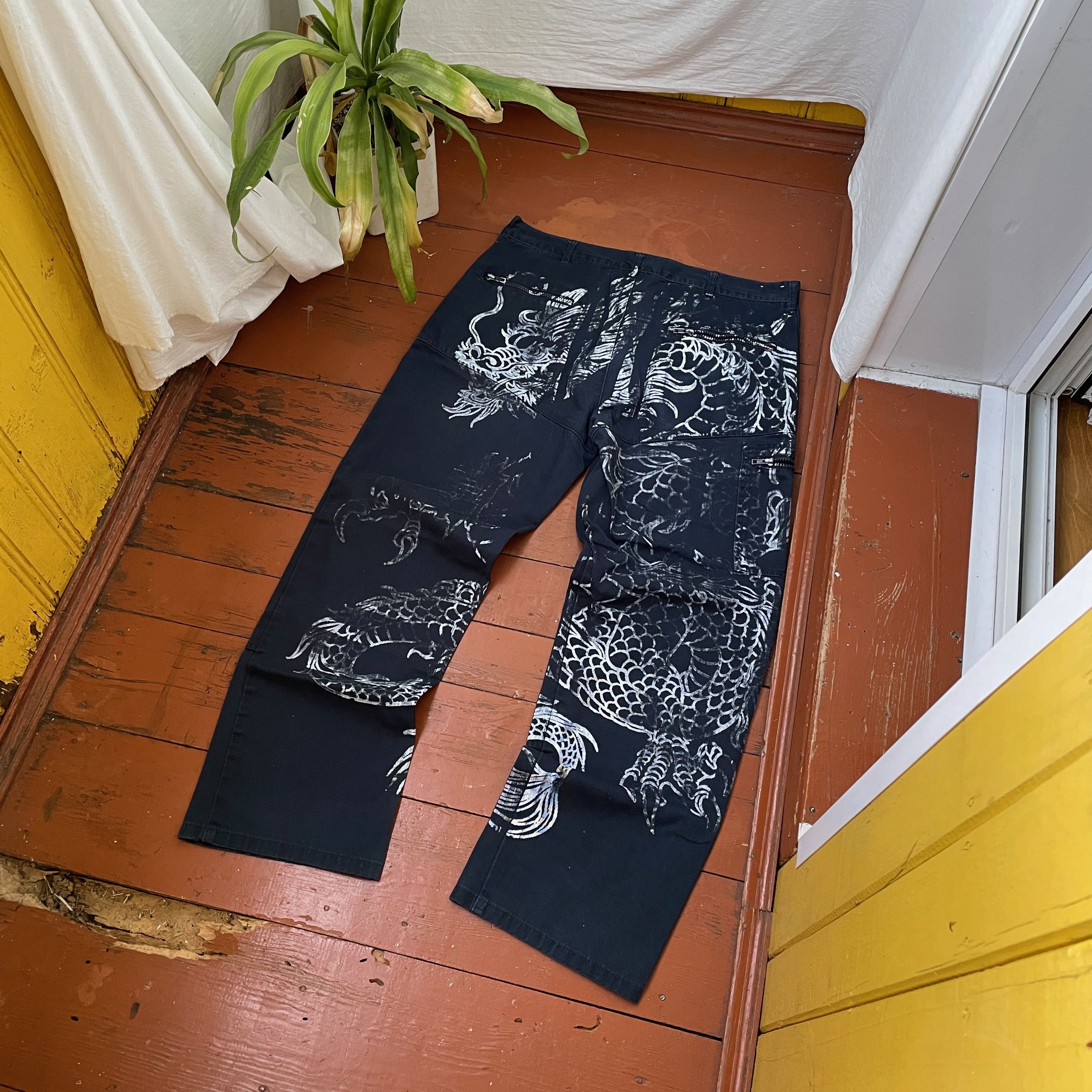 Dickies Custom Dickies pants dragon faded distressed trashed opium Size US 36 / EU 52 - 3 Thumbnail