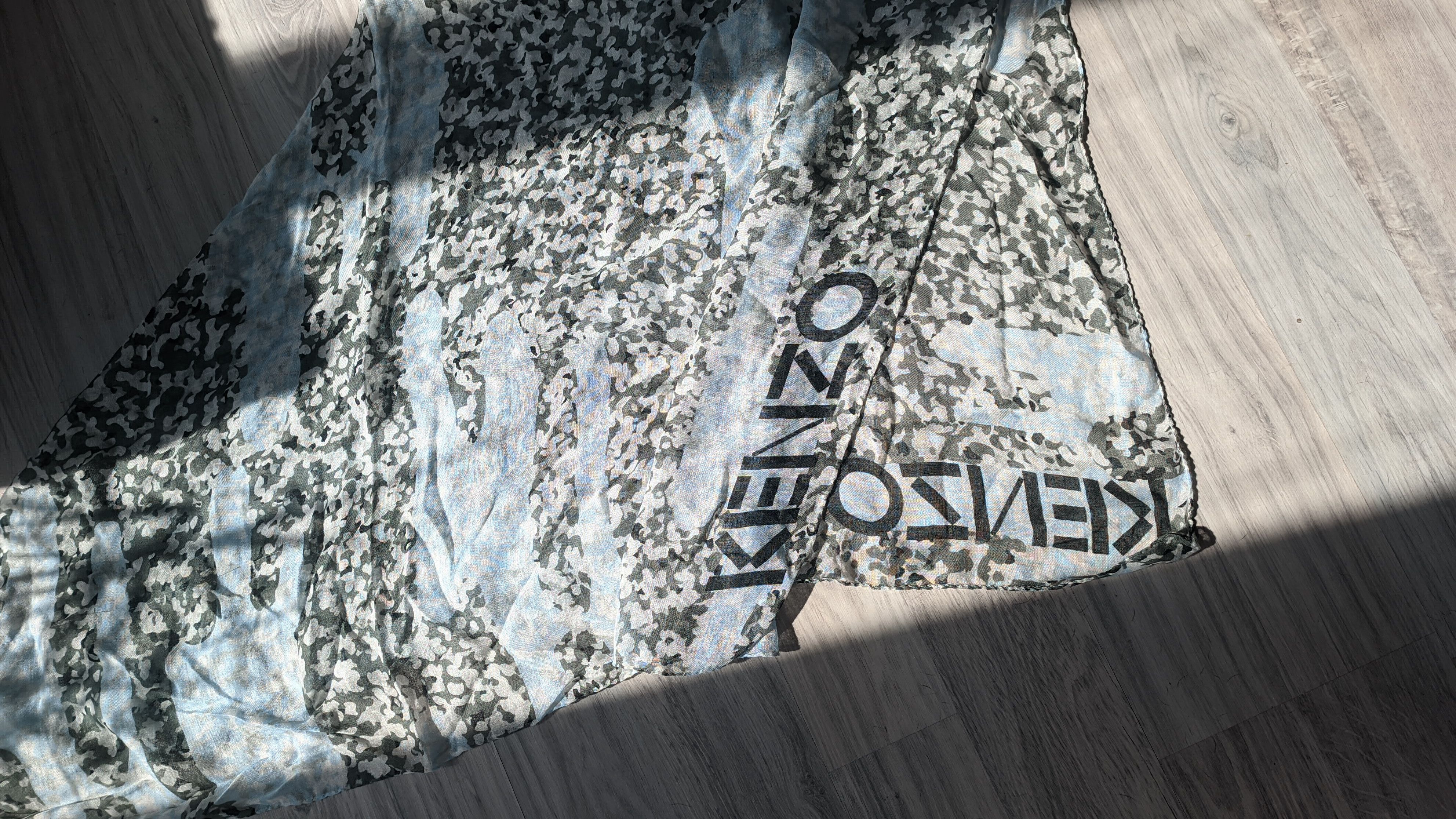 Japanese Brand Kenzo Paris Shawl Scarf chanel gucci ysl dior cavalli Size ONE SIZE - 4 Thumbnail