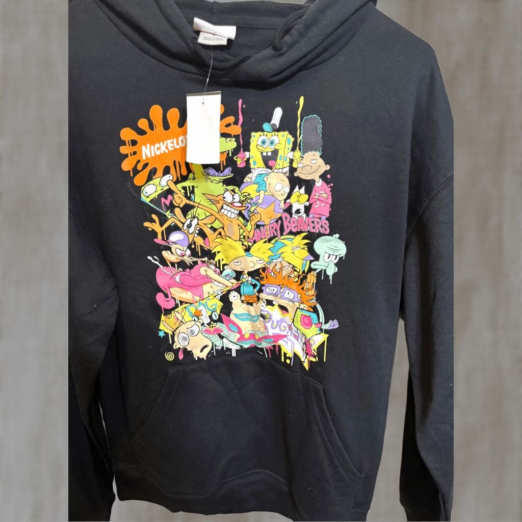 Nickelodeon Nickelodeon Men's Mash-up Graphic Pullover Hoodie Sweatshirt Black Small NWT Size US S / EU 44-46 / 1 - 1 Thumbnail