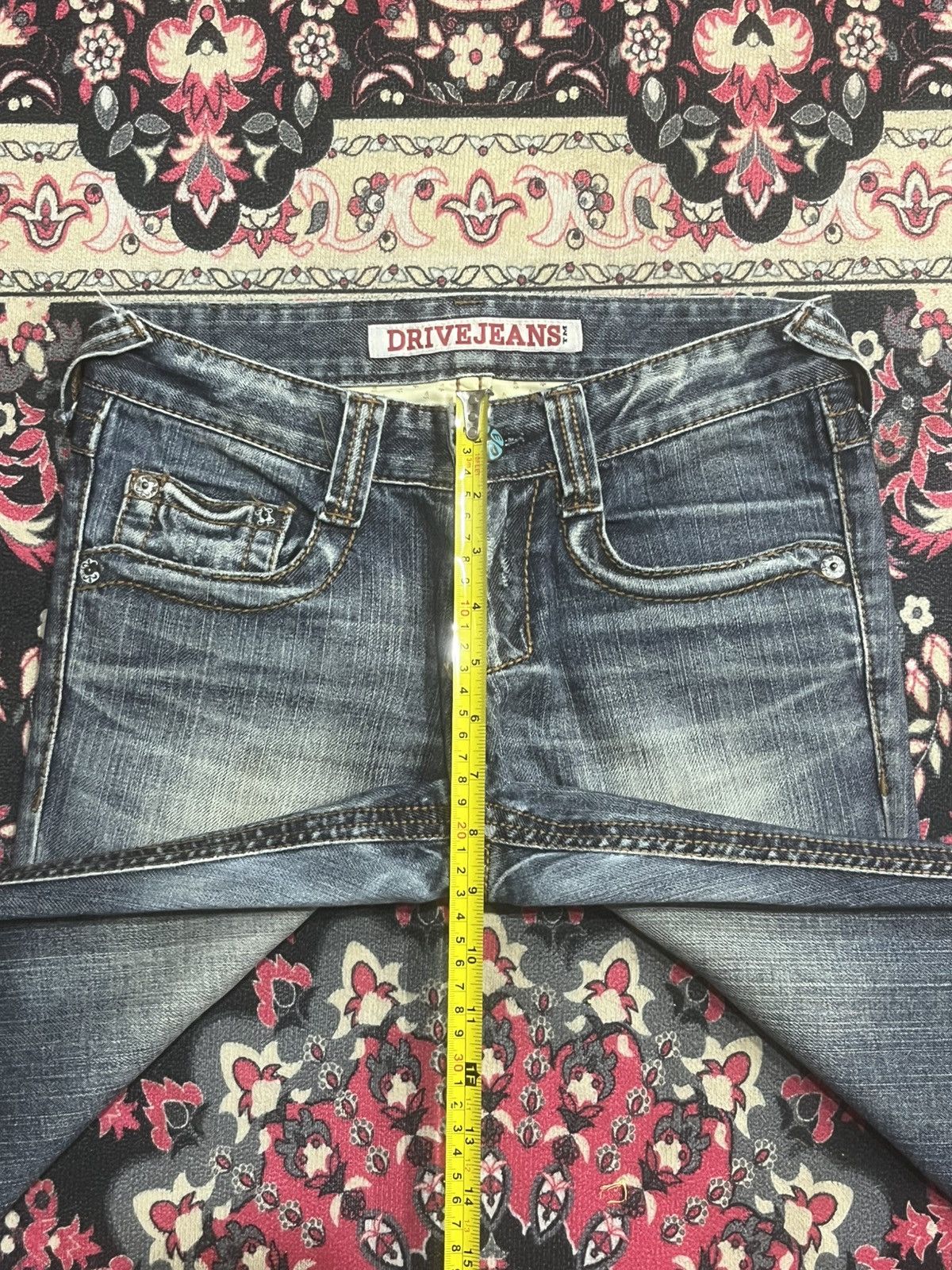 Japanese Brand Japanese Drive Jeans Blue Washed Distressed Flare Denim Size 25" / US 0 / IT 36 - 12 Thumbnail