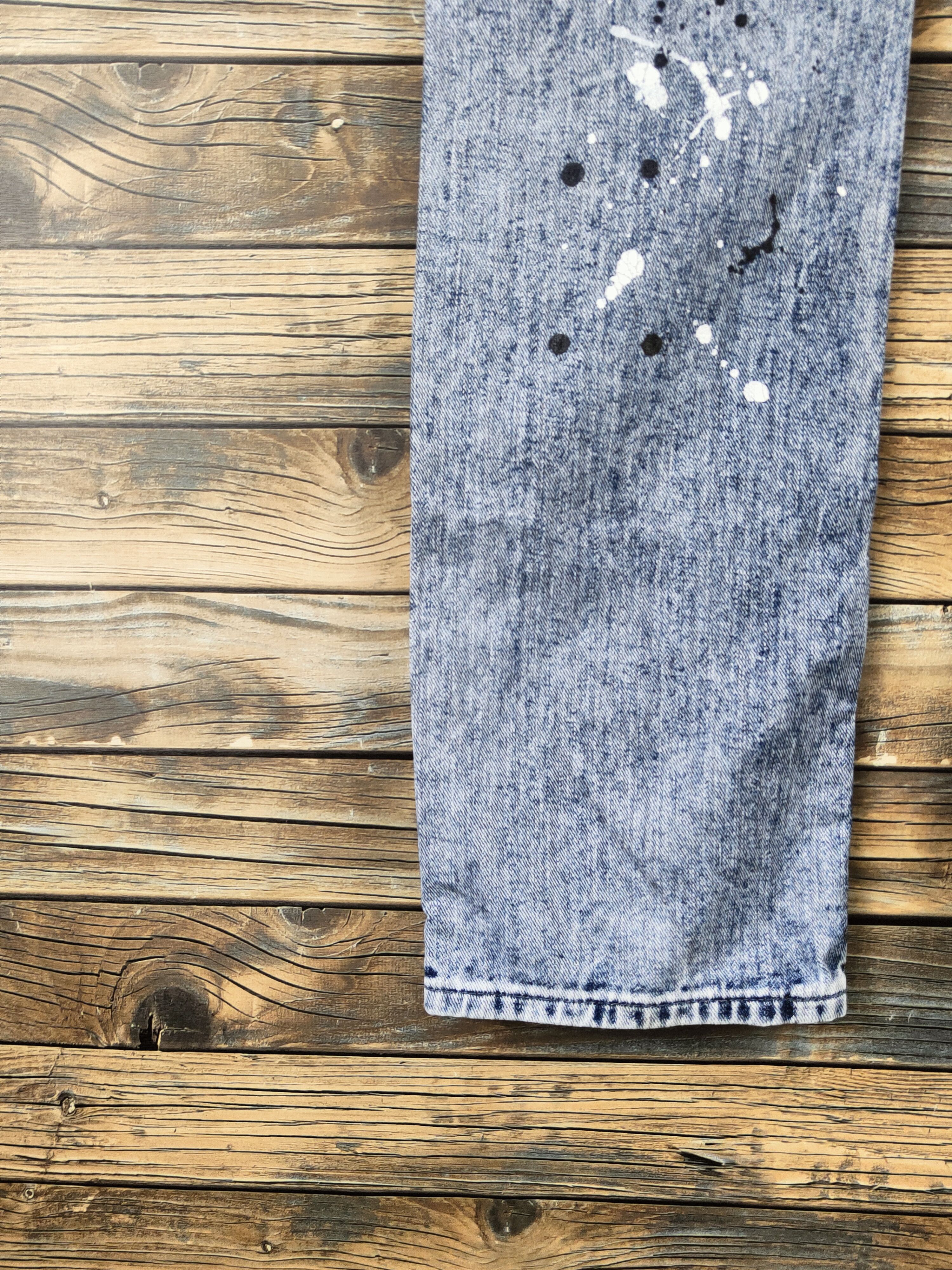 Edwin DL Something-Edwin Blue Distressed Ripped Jeans #46-105 Size 29" - 9 Thumbnail