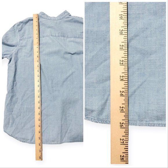 AMO AMO Cooper Ruffled Chambray Shirt, Chambray, Size M, NWT, Size M / US 6-8 / IT 42-44 - 11 Thumbnail