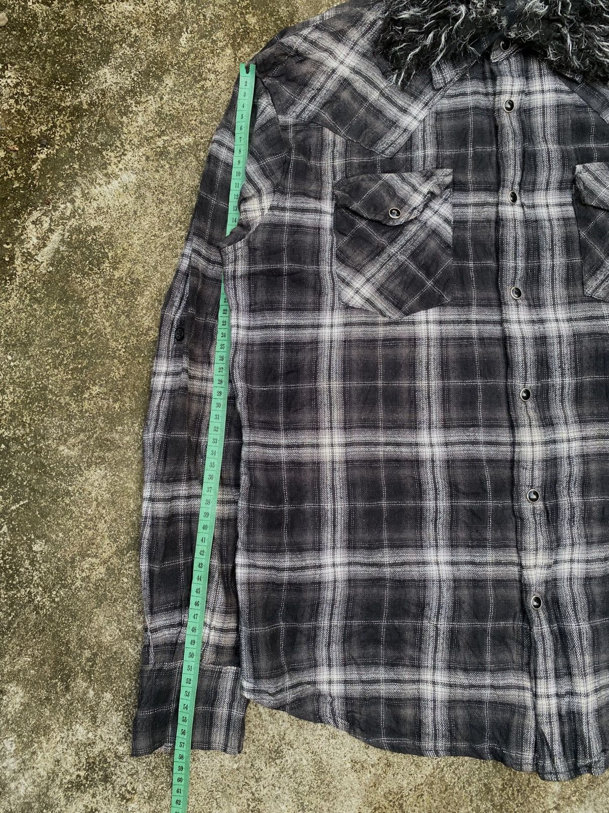If Six Was Nine JAPANESE BRAND FUR LGB PLAID BUTTON UP SHIRT Size US L / EU 52-54 / 3 - 8 Thumbnail