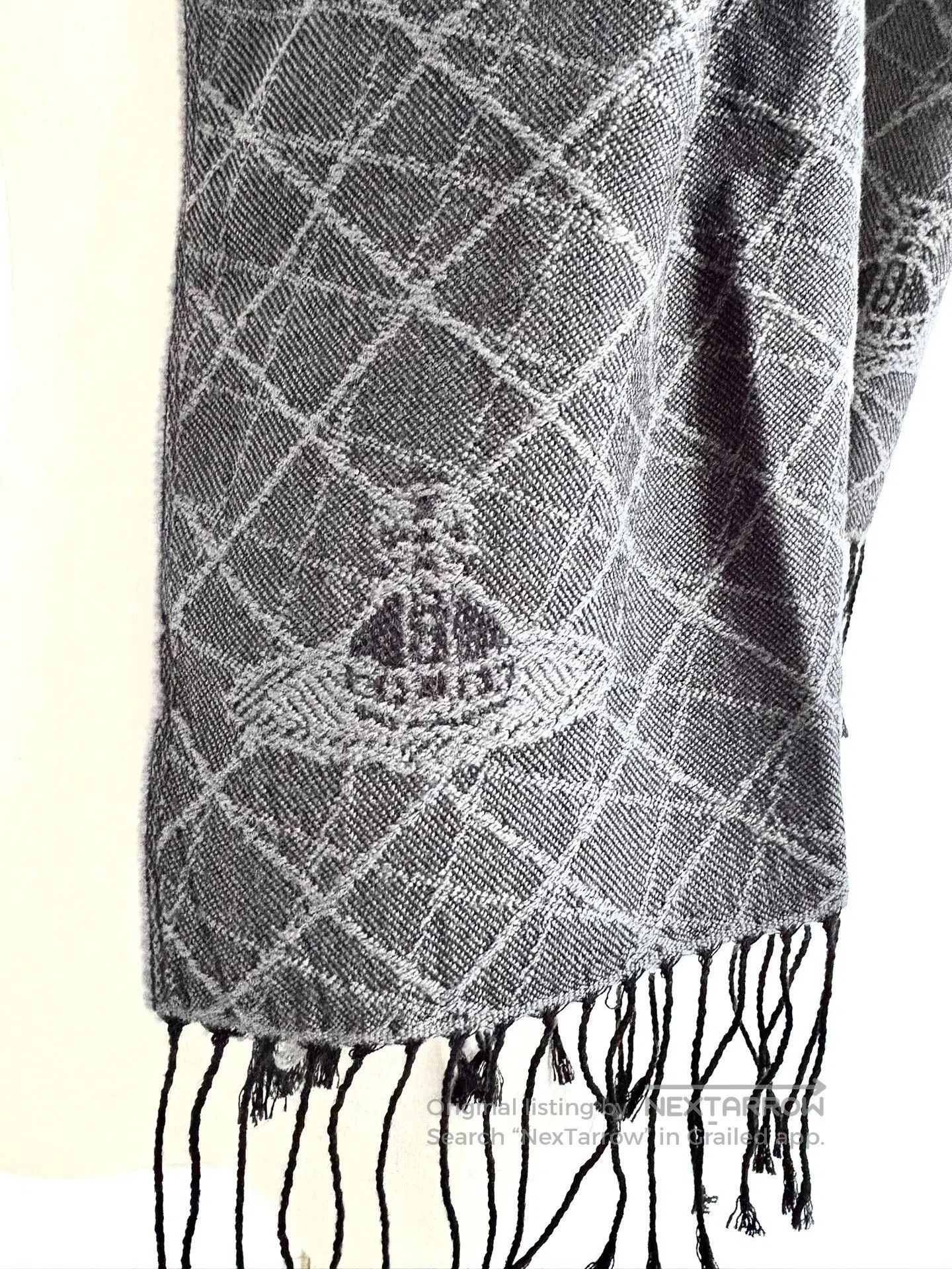 Vivienne Westwood vivienne westwood black gray diamond pattern scarf. Size ONE SIZE - 2 Thumbnail