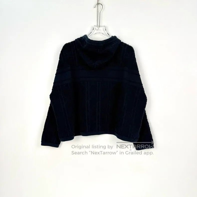 Dior Dior Dark blue plaid classic logo towel material hooded sw Size S / US 4 / IT 40 - 4 Thumbnail