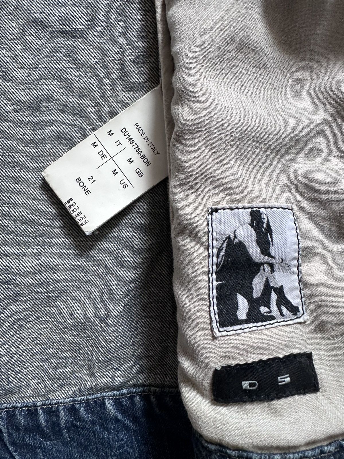 Rick Owens Drkshdw 1/1 Sample Rick Owens Drkshdw ss14 Denim Bone Slave Jacket Size US M / EU 48-50 / 2 - 5 Thumbnail