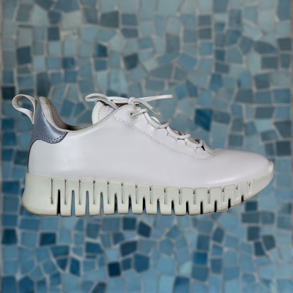 Ecco ECCO Gruuv W White Leather Leisure Walking Trainers Sneakers Women’s US 6 - 6.5 Size US 5 / IT 35 - 1 Thumbnail