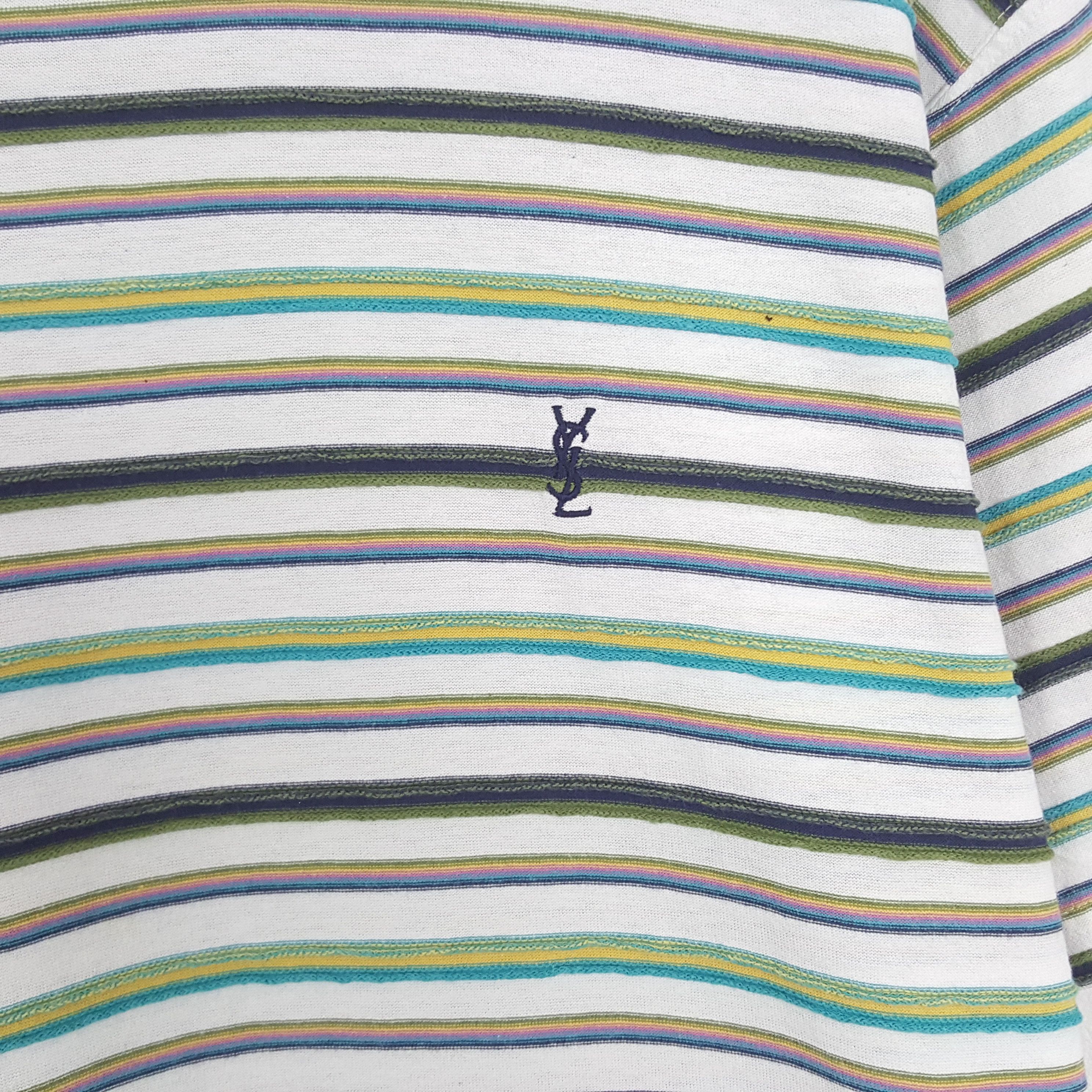 Vintage × Yves Saint Laurent Vintage Yves Saint Laurent Striped Tshirt Size US L / EU 52-54 / 3 - 2 Thumbnail