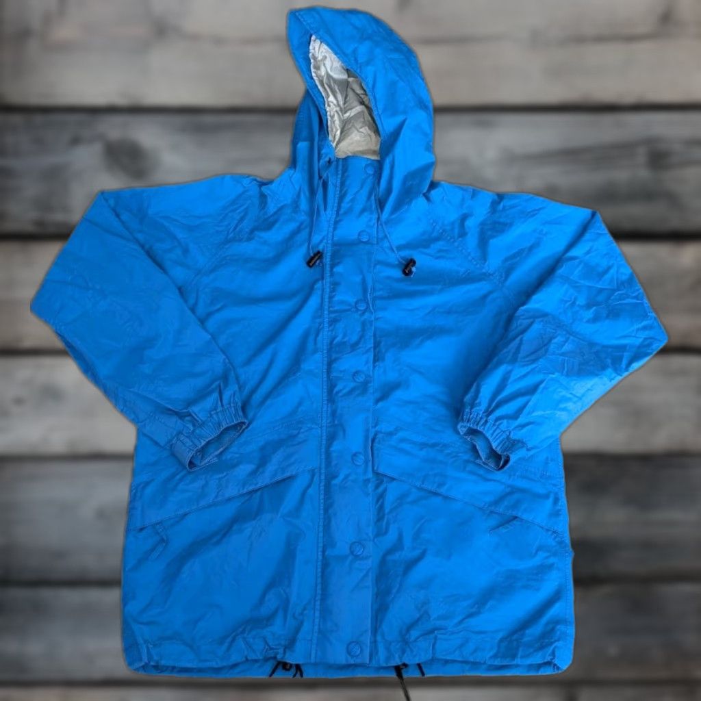 Rains VINTAGE LL Bean Gore-Tex Rain Windbreaker Parka Jacket Hooded Women S Turquoise Nylon 90s Outdoor Mens Womens? Size S / US 4 / IT 40 - 1 Thumbnail