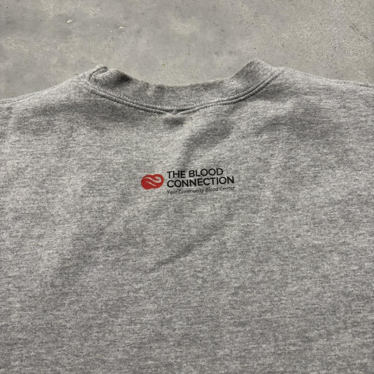 Japanese Brand × Vintage Crazy Vintage Y2K/2000s Grey Blood Donor Skater Opium Streetwear Essential Crewneck! Size US XL / EU 56 / 4 - 7 Thumbnail