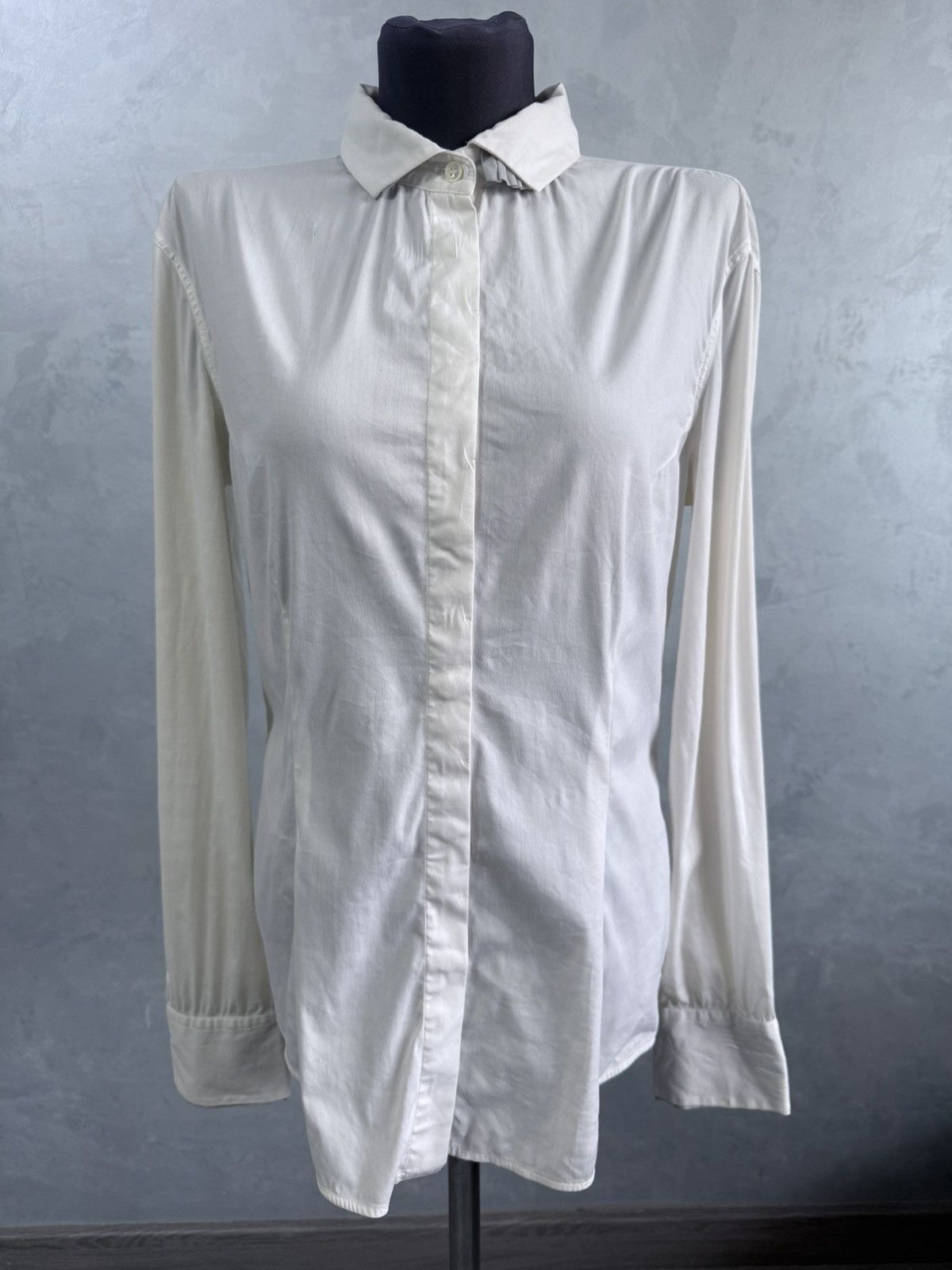 Brunello Cucinelli Brunello Cucinelli Botton Up Shirt Blouse Women’s White Size M / US 6-8 / IT 42-44 - 1 Thumbnail