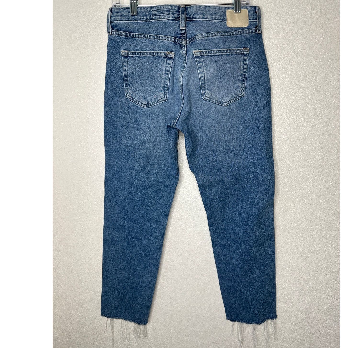 AG Adriano Goldschmied Adriano Goldschmied Ex-Boyfriend Raw Hem Medium Wash Jeans Size 28" / US 6 / IT 42 - 5 Thumbnail