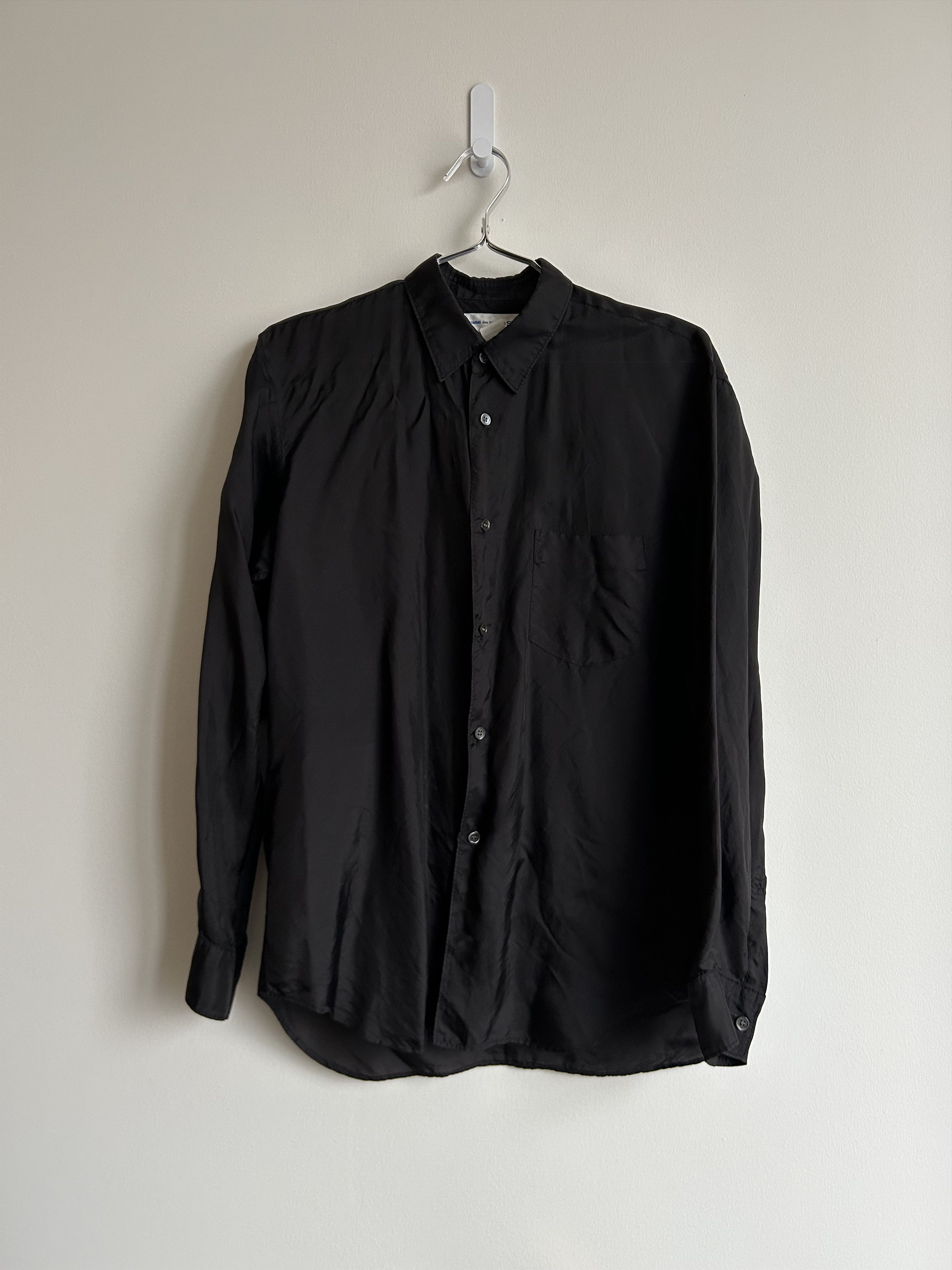 Comme des Garcons SHIRT Black Cupro Taffeta Forever Shirt Size US S / EU 44-46 / 1 - 1 Thumbnail