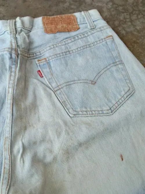 Levi's × Vintage 80s Vintage Levis 501 Made In USA Sun Faded Distressed Jeans Size US 33 - 4 Thumbnail
