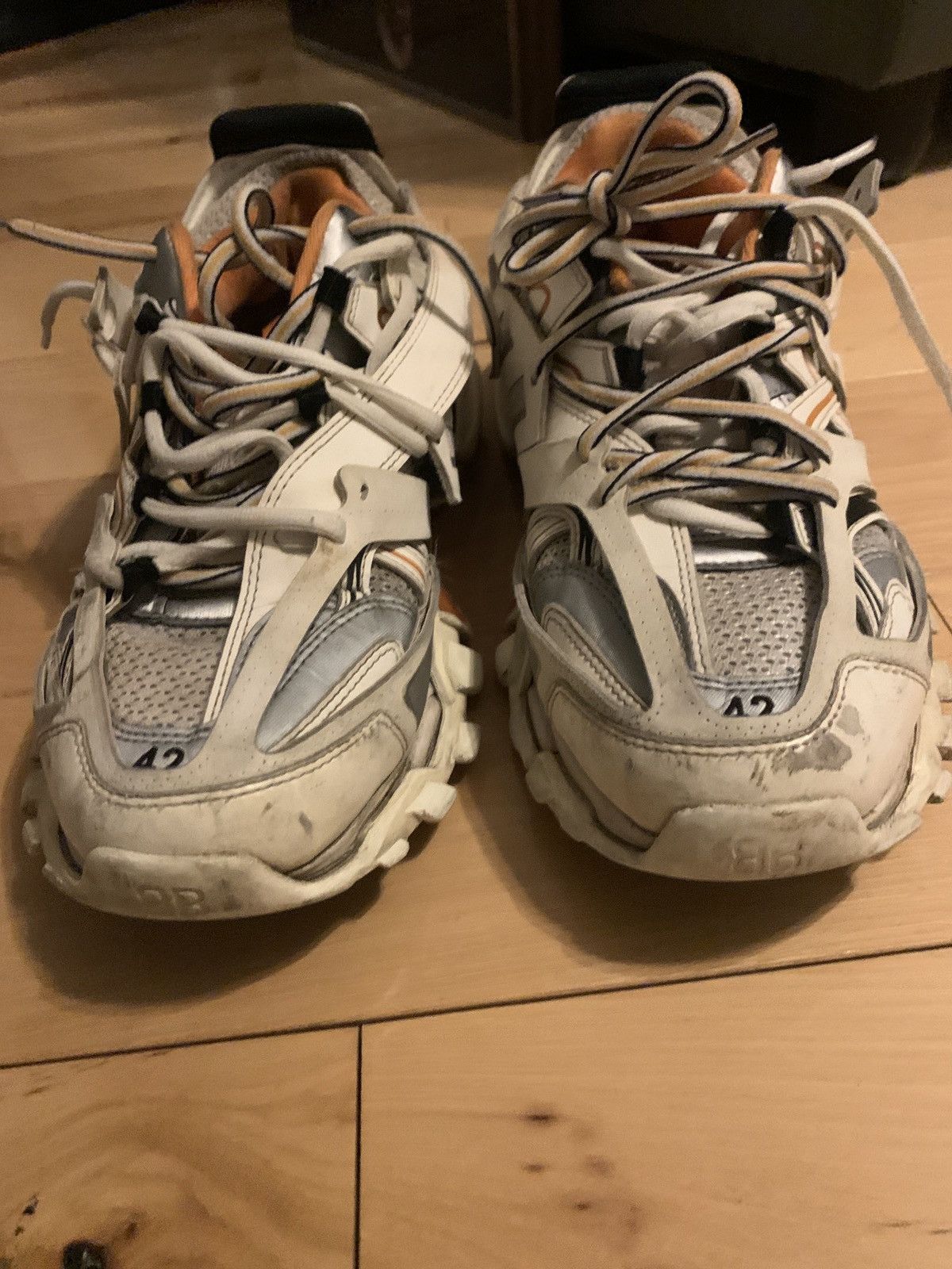 Balenciaga Orange and White Balenciaga Tracks Size US 9 / EU 42 - 3 Thumbnail