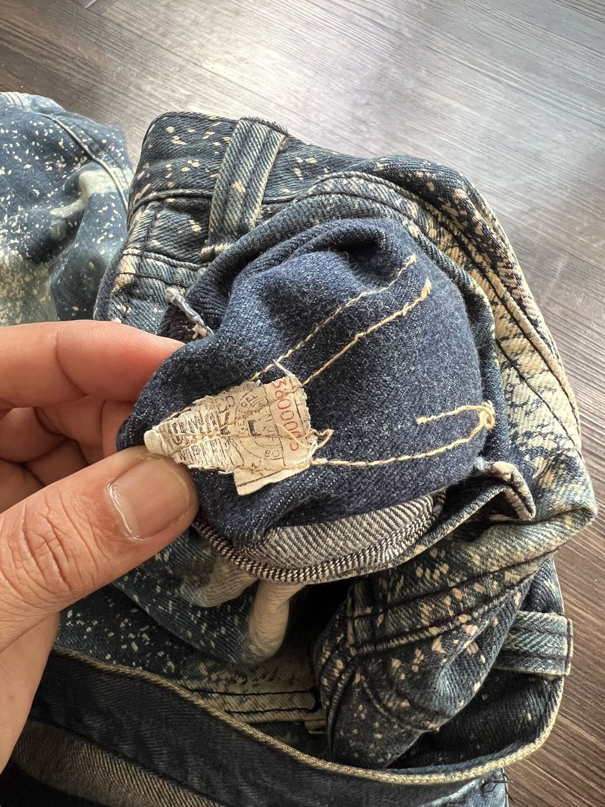 Issey Miyake × Lee 🔥Runway🔥 Issey miyake X Lee Splatter Paint denim - 33 Size US 34 / EU 50 - 12 Thumbnail