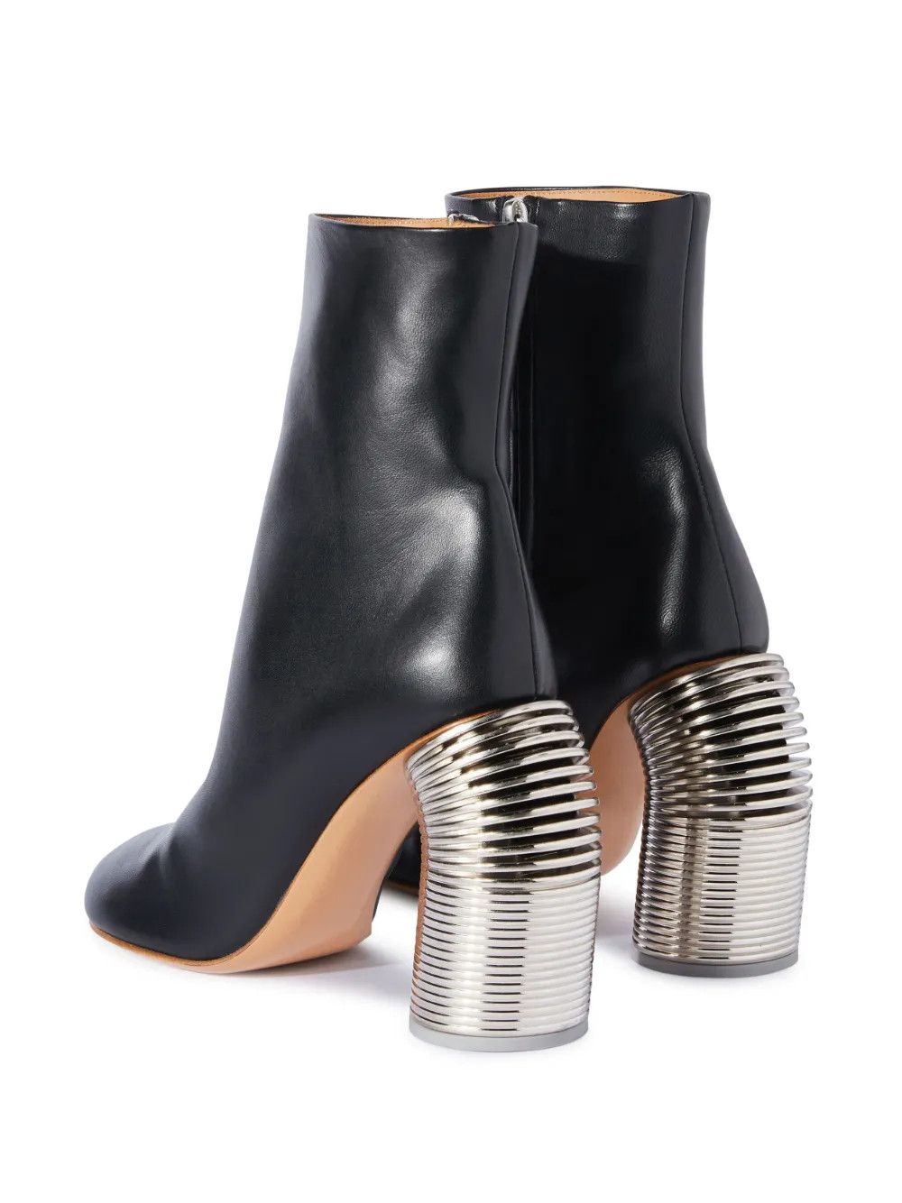 Off-White o1y1225 Leather Ankle Boots in Black Size US 7 / IT 37 - 4 Thumbnail