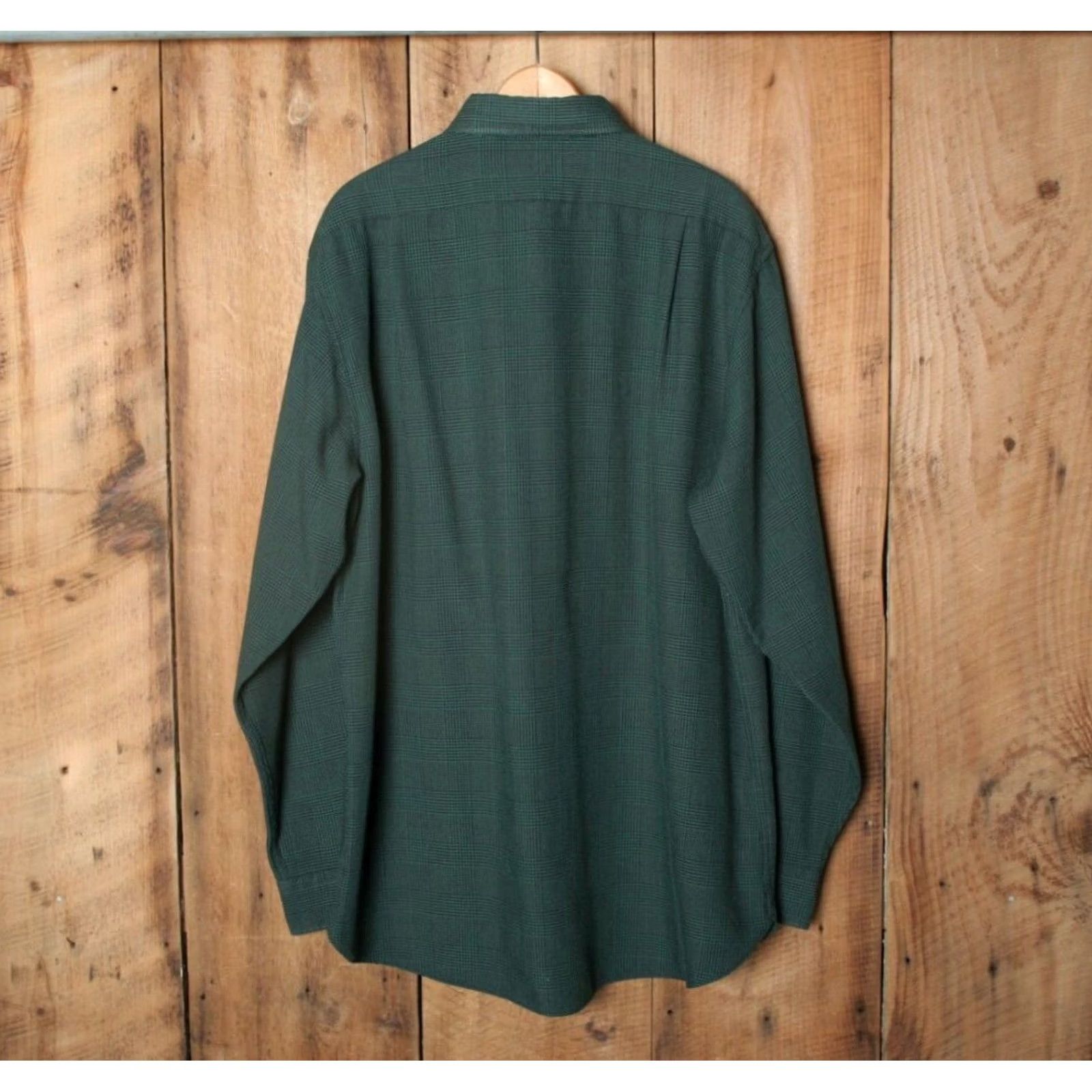 Vintage VINTAGE CABELA'S Green Houndstooth Plaid Heavy Polyester Guide Shirt Sz XLT Men Button-Up Long Sleeve Size US XL / EU 56 / 4 - 6 Thumbnail