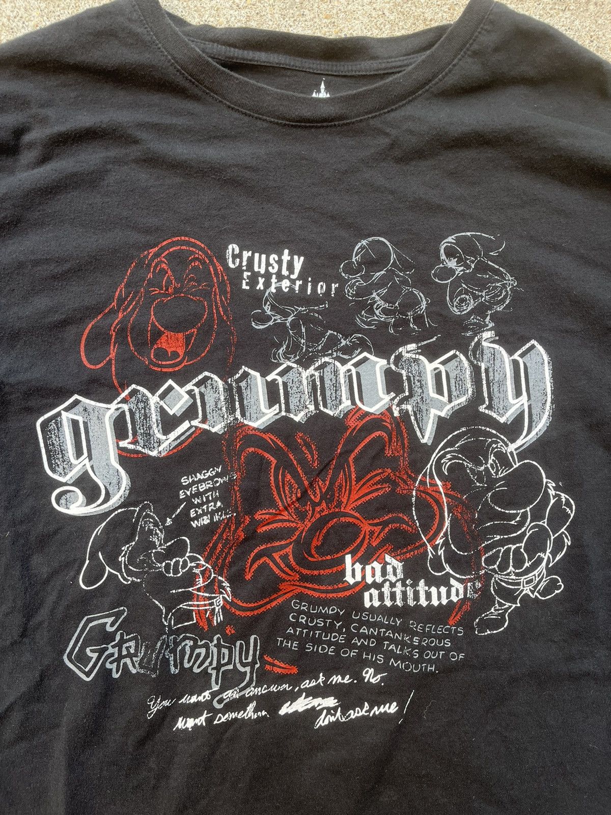 Disney Raglan Long Sleeve Disney Grumpy Layered Tee Size US XXL / EU 58 / 5 - 2 Thumbnail