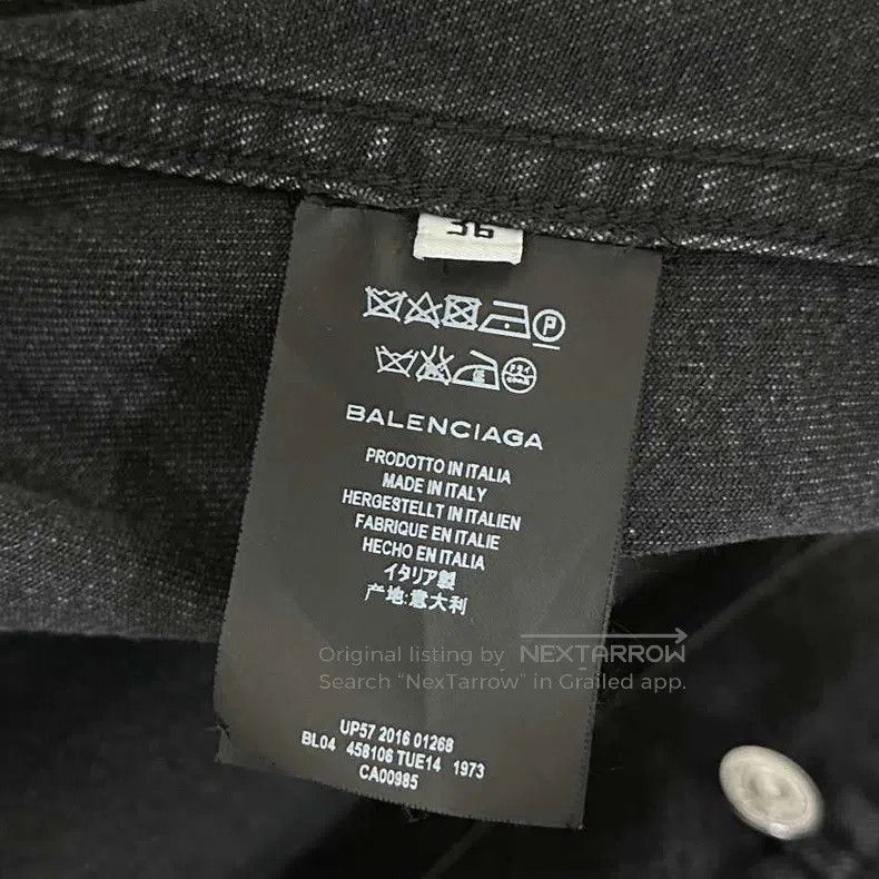 Balenciaga Balenciaga Black Denim Jacket Size XS / US 0-2 / IT 36-38 - 5 Thumbnail
