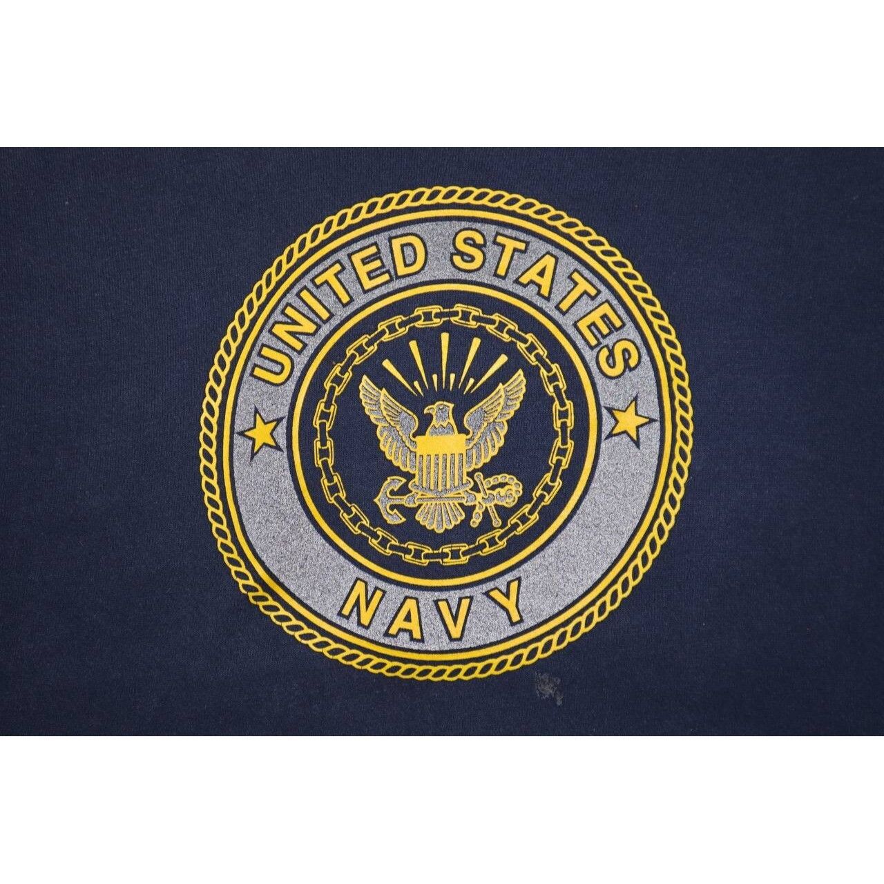 Vintage Vtg US Navy USN Hoodie Made in the USA PullOver Sweatshirt Size US M / EU 48-50 / 2 - 4 Thumbnail