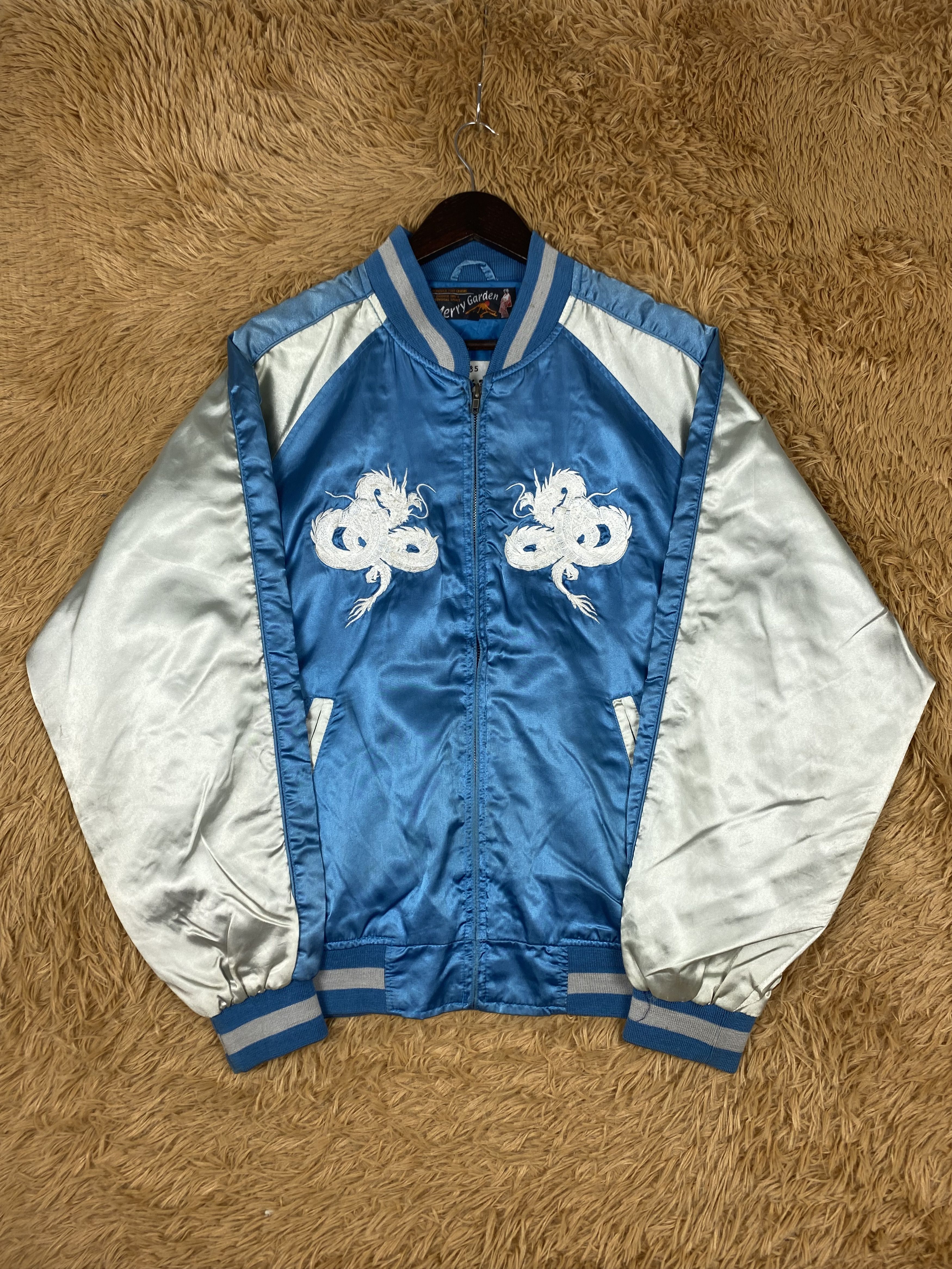 Japanese Brand Vintage Merry Garden Sukajan Dragon Varsity Jacket DJ0785 Size US L / EU 52-54 / 3 - 4 Thumbnail