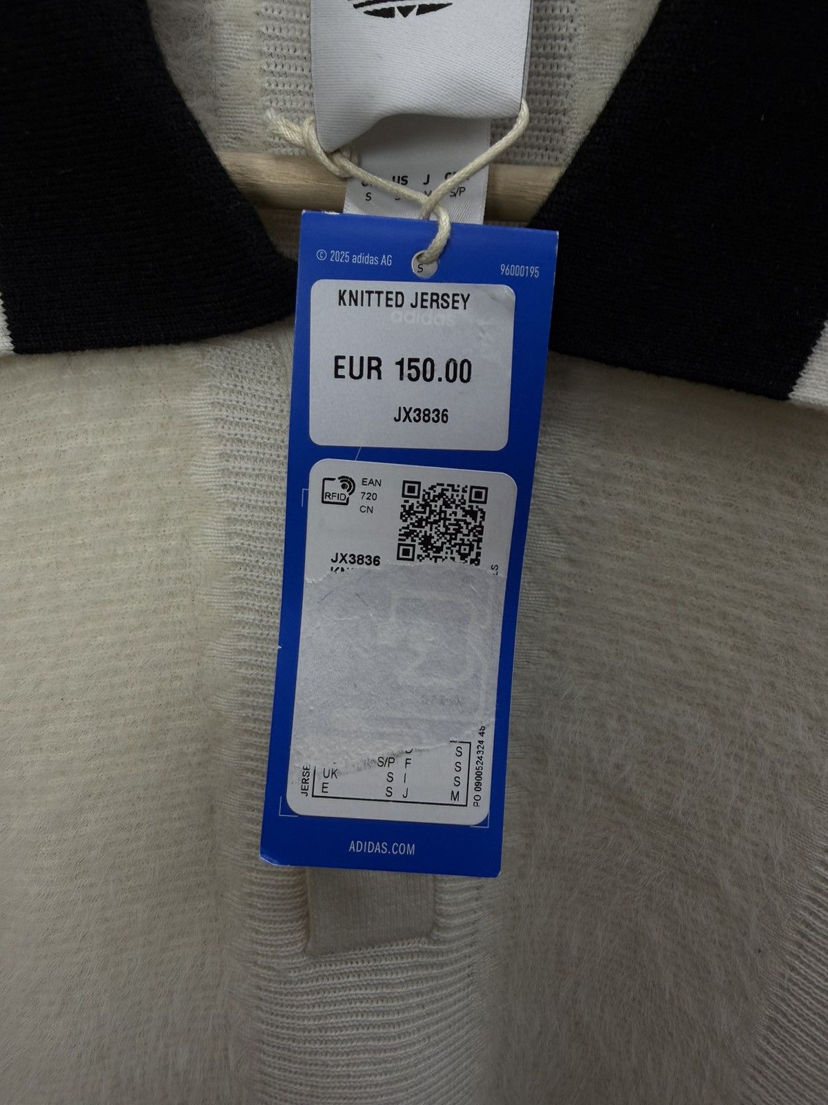 Adidas Adidas Premium Knitted Blokecore Jersey Cream White Size S Size US S / EU 44-46 / 1 - 7 Thumbnail
