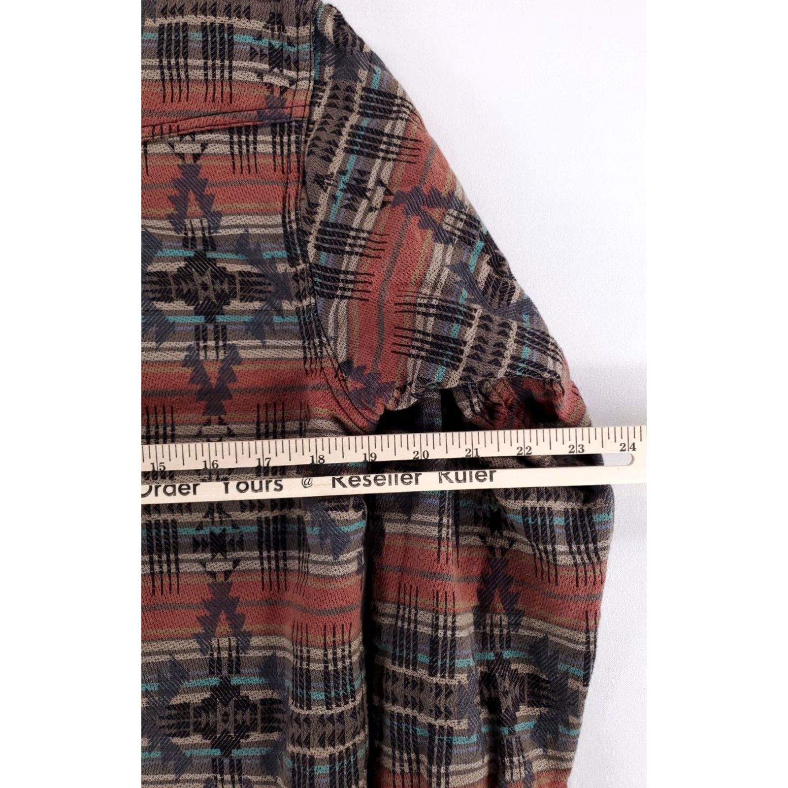 Ariat Ariat Pearl Snap Button Up Shirt Southwest Aztec Knit Long Sleeve Mens M Multicolor Aztec Mens Shirt Size US M / EU 48-50 / 2 - 7 Thumbnail